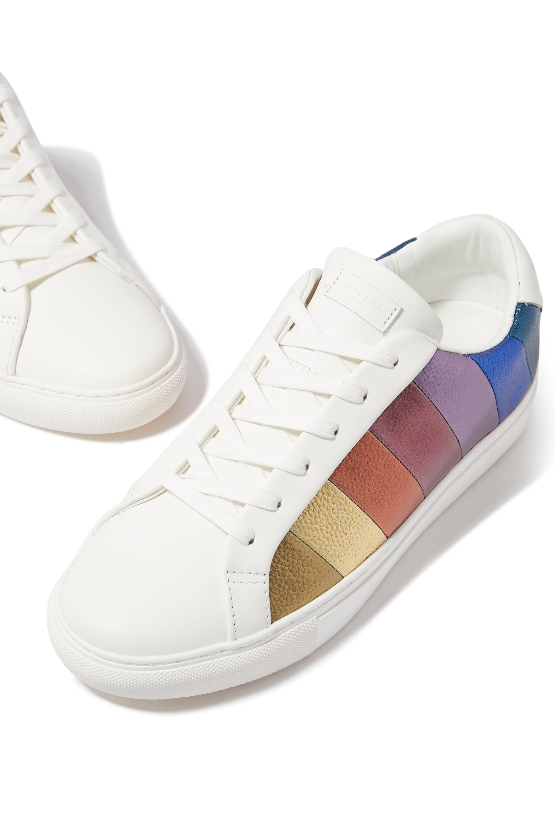 Lane Stripe Leather Sneakers