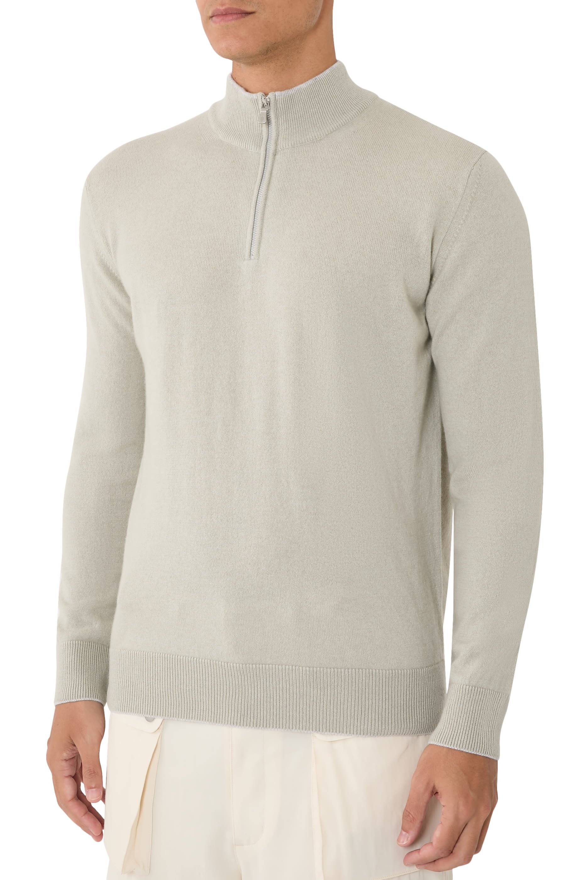 Cashmere Half Zip Sweater