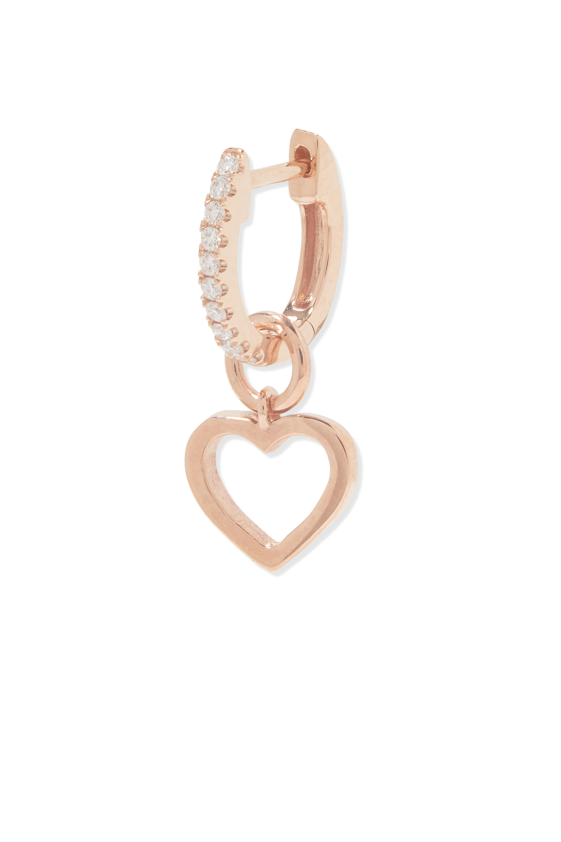 Heart Diamond Single Dangly Earring