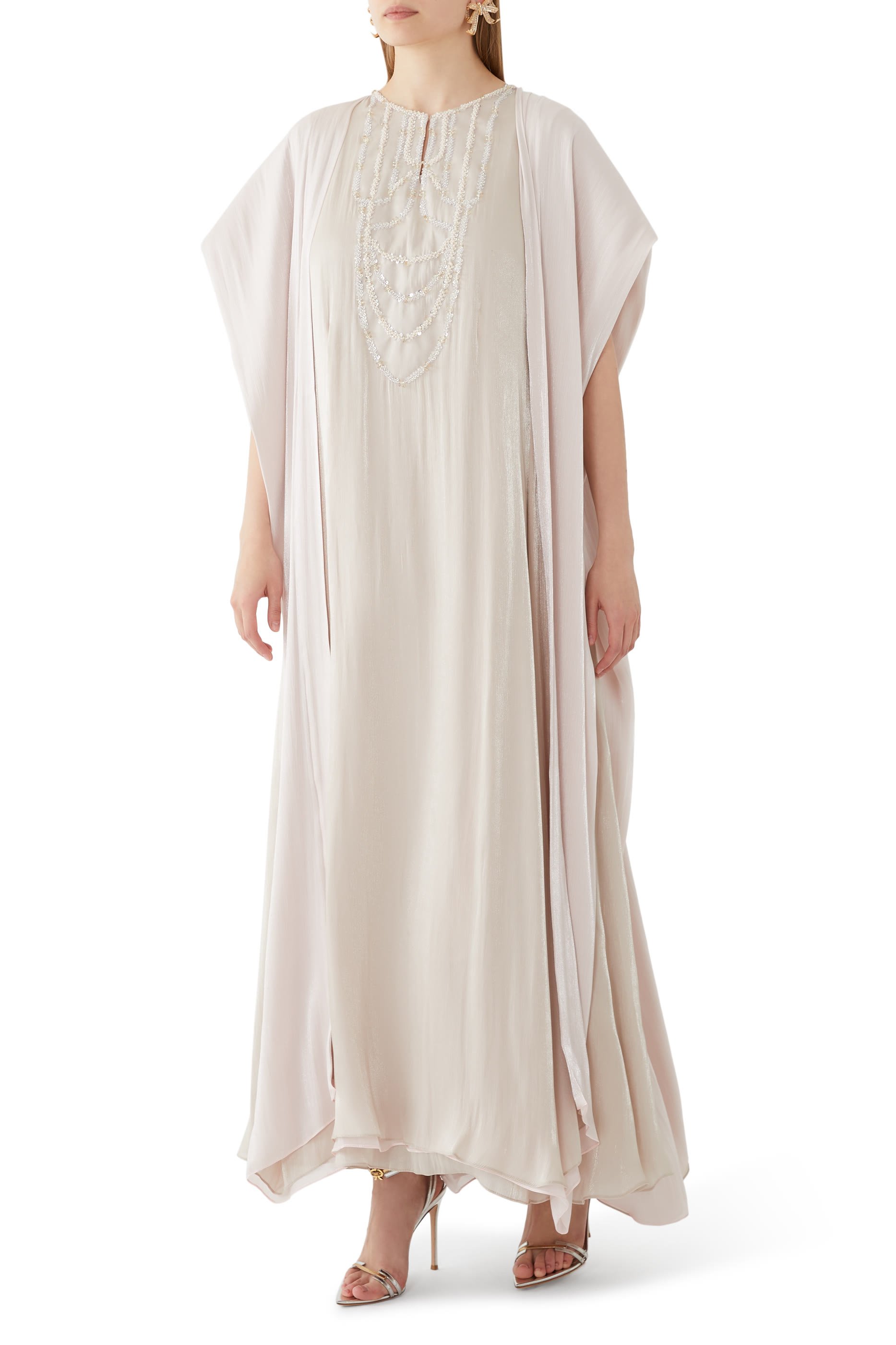 Embroidered Kaftan Dress