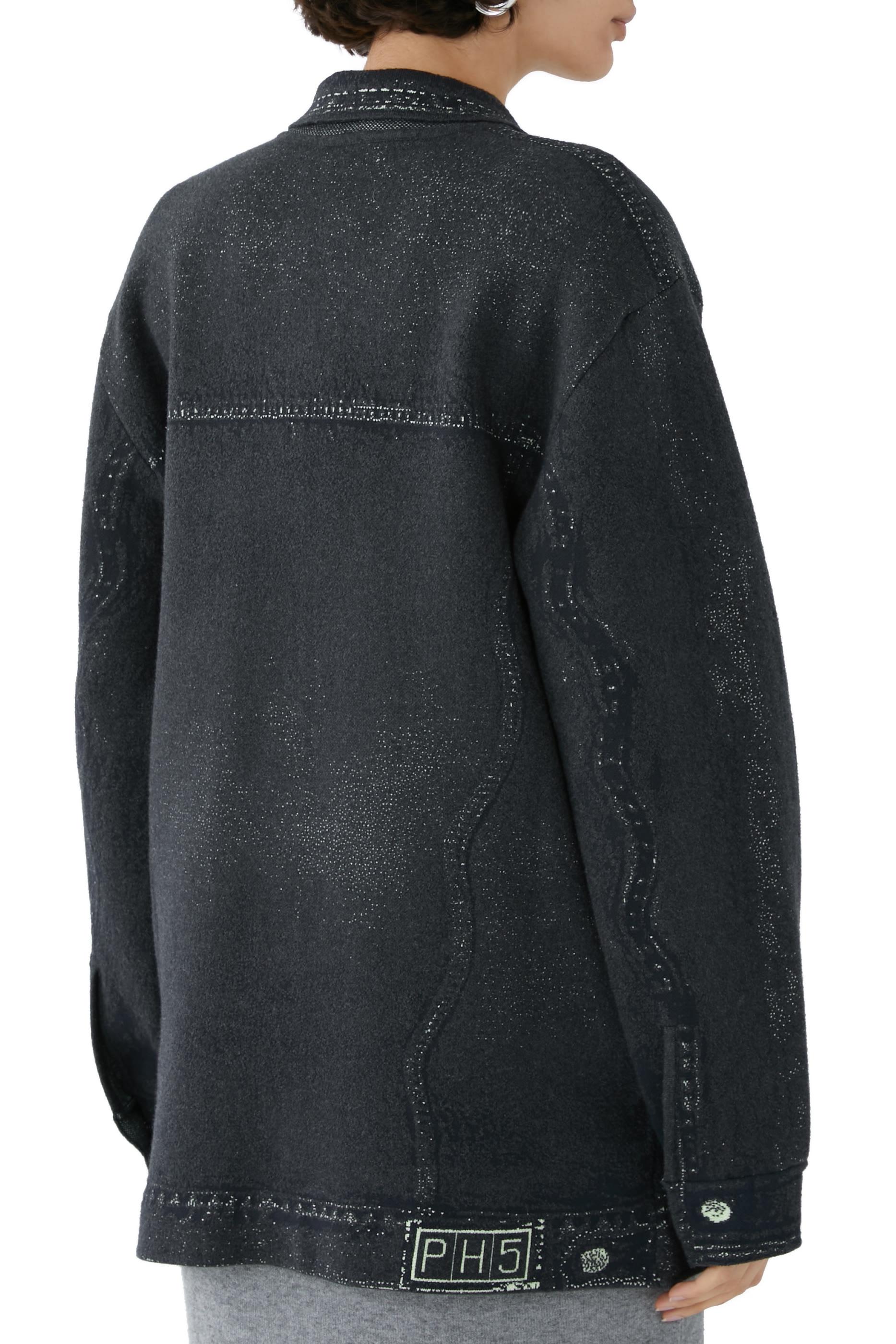 Hana Denim Print Oversized Jacket