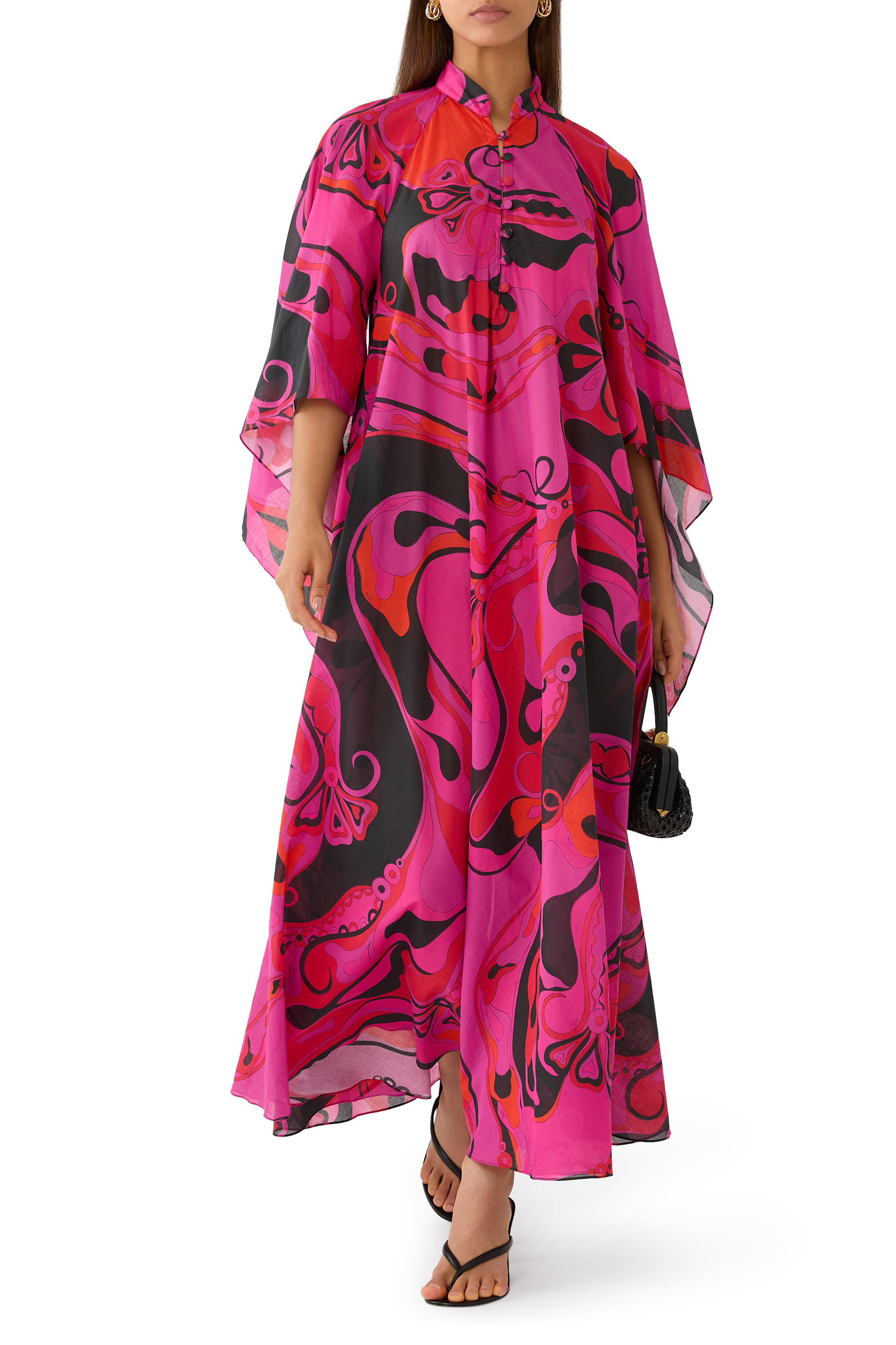 Orchidee Print Cotton Kaftan