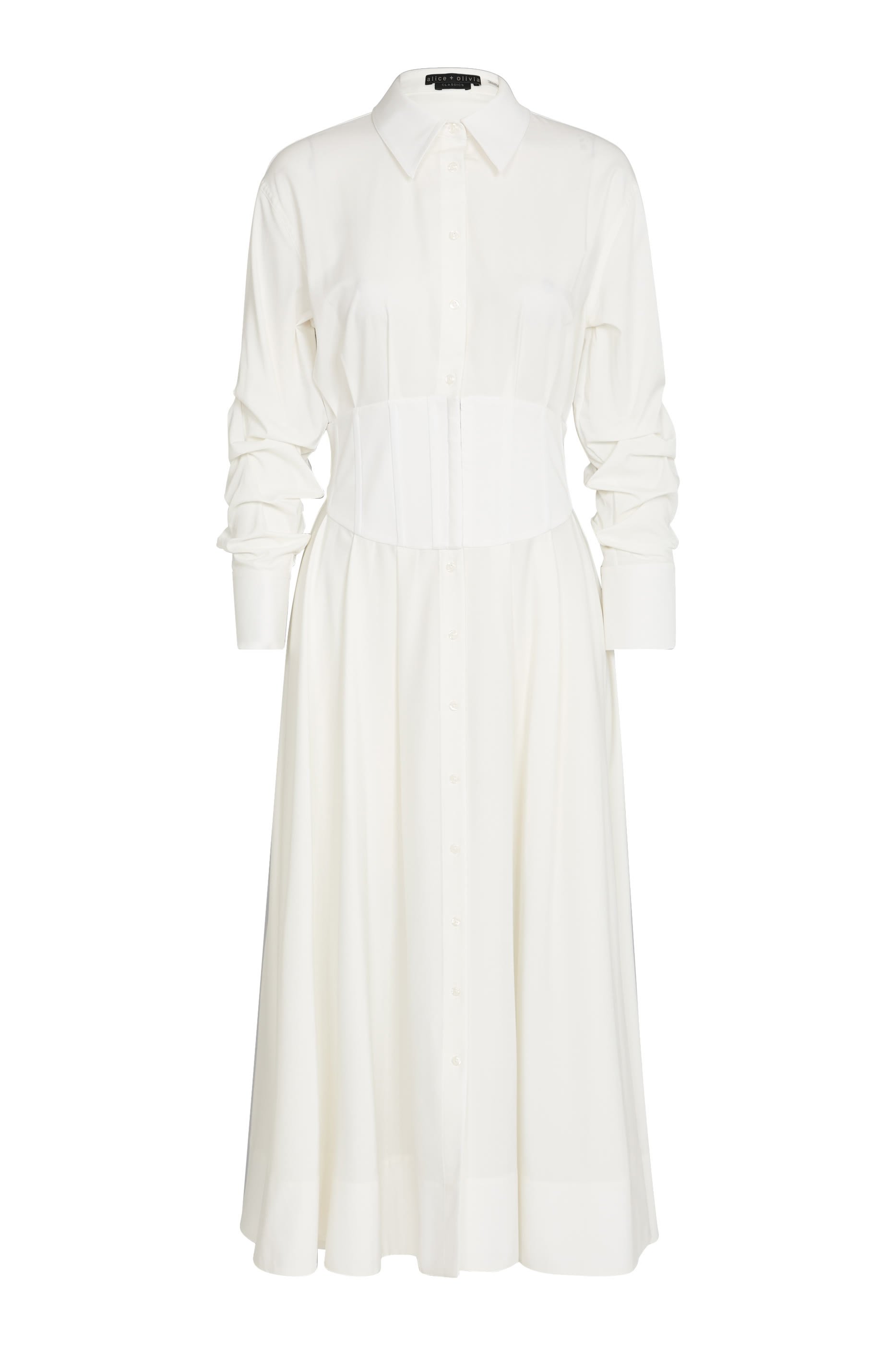 Edie Corset Button Down Midi Dress