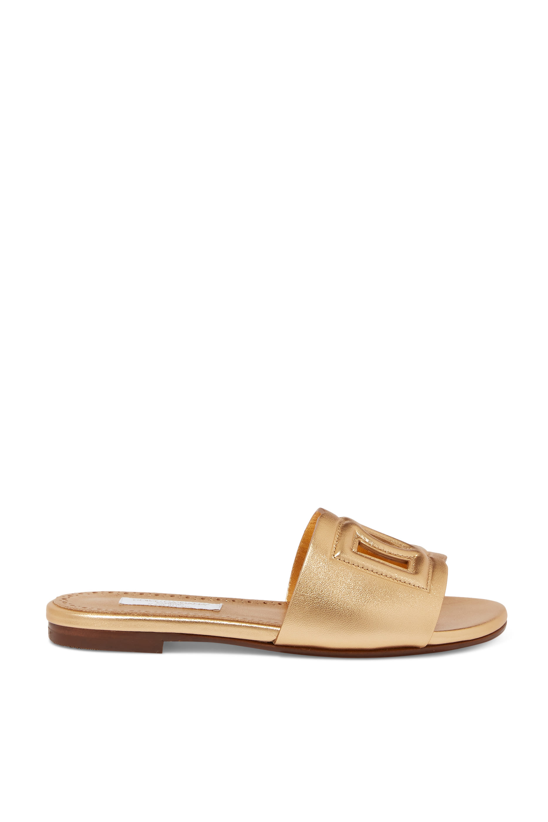Kids DG Logo Nappa Leather Sliders