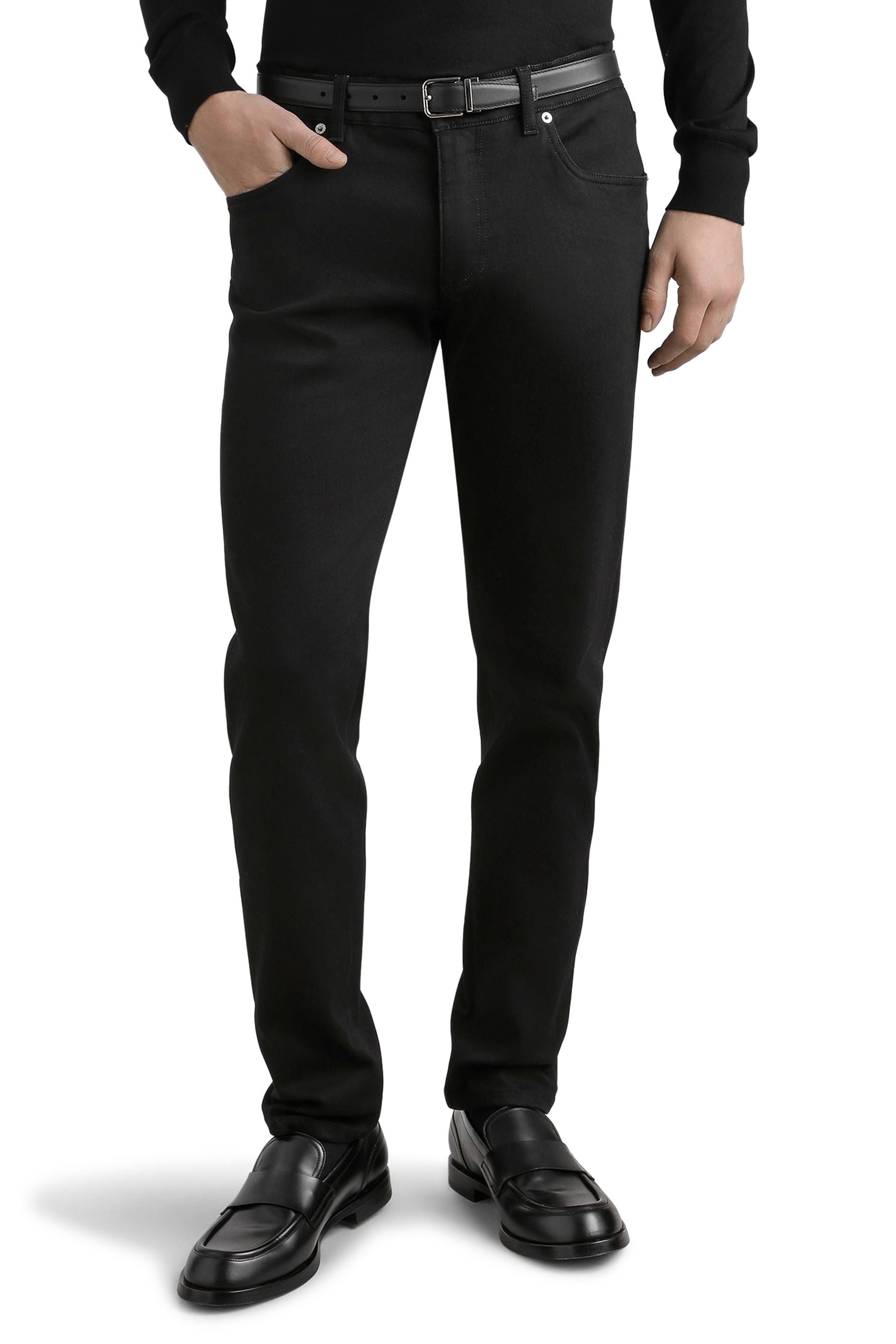 Slim-Fit Stretch Cotton Jeans