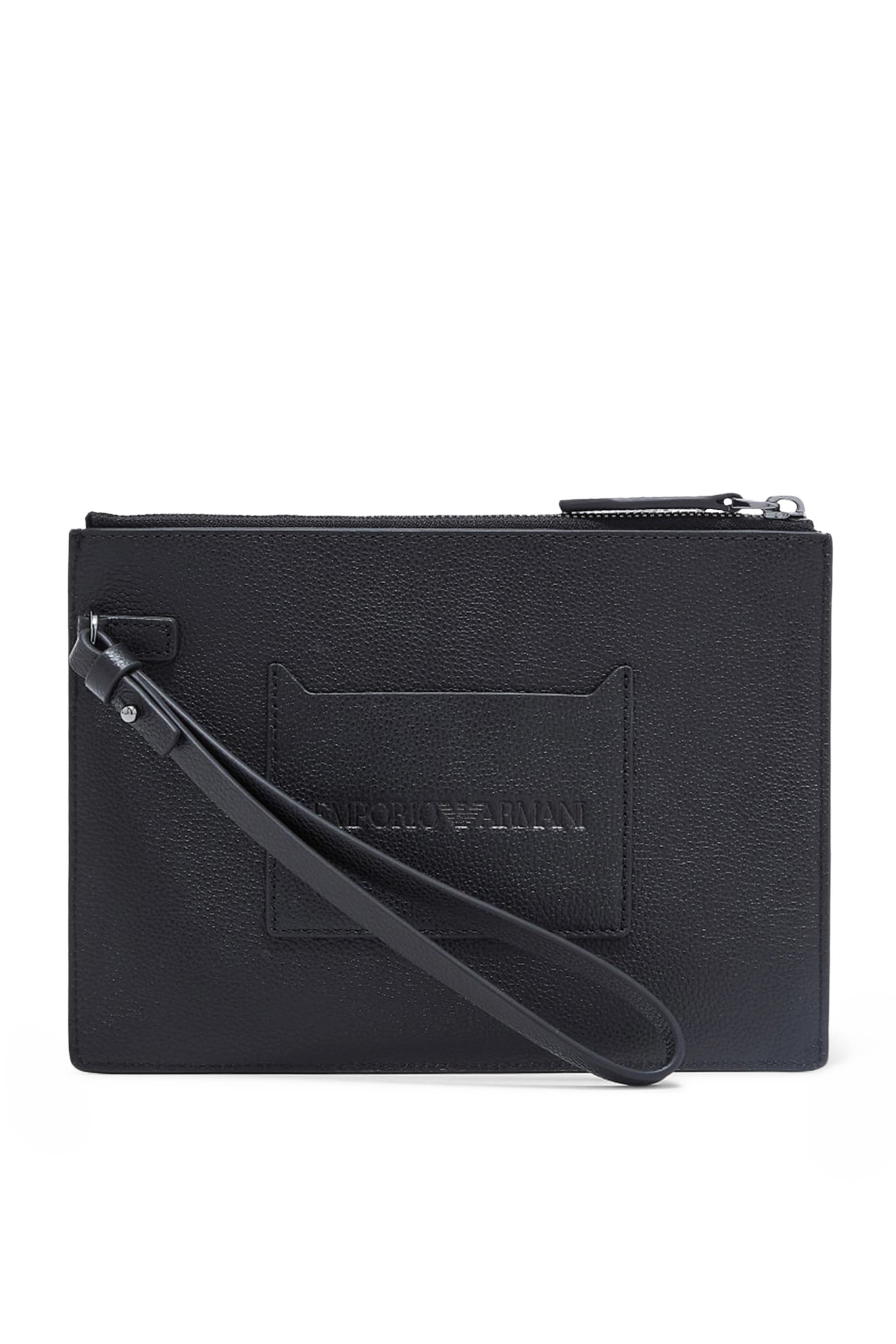 Logo Tumbled-Leather Pouch