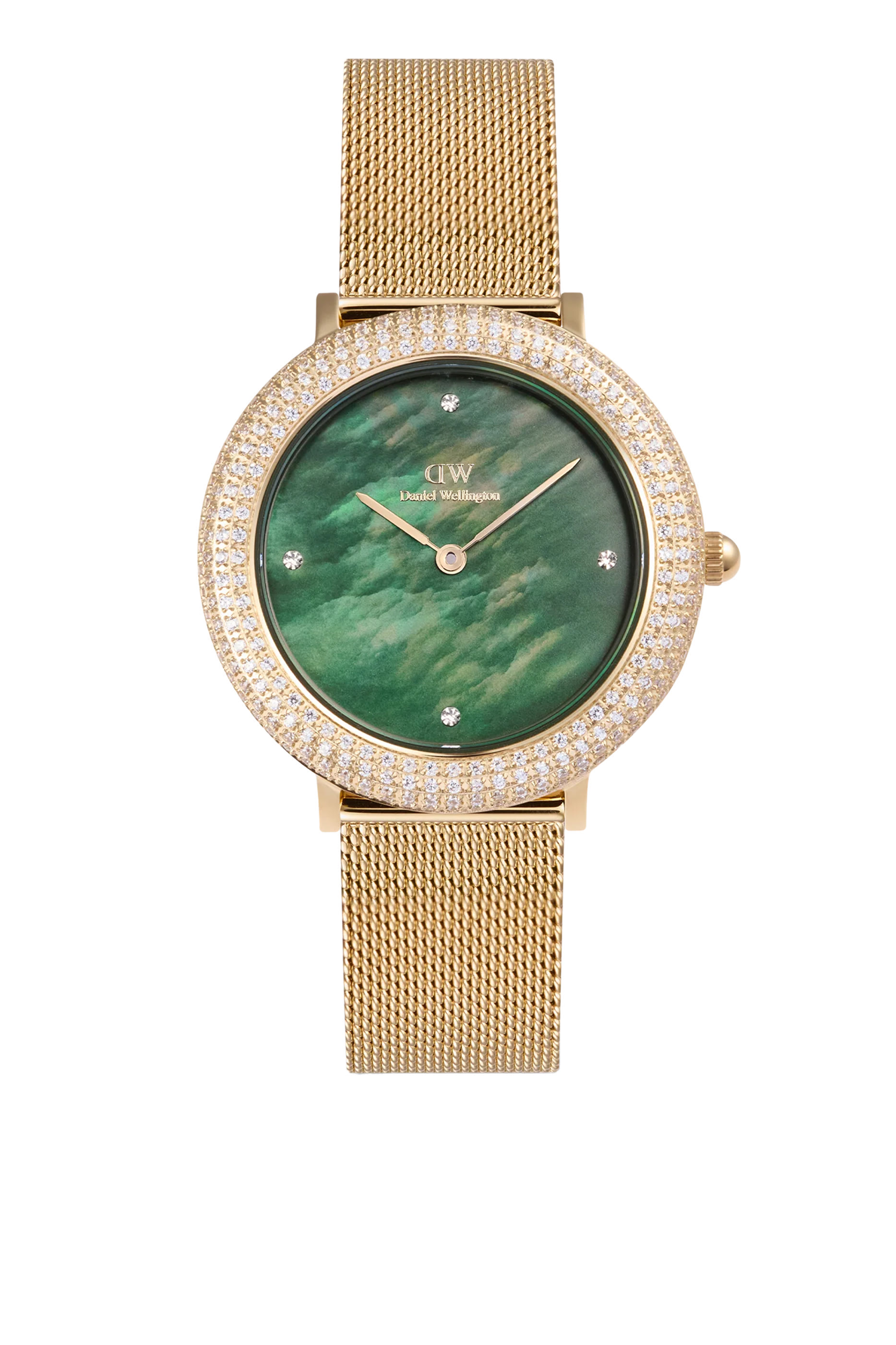 Crystalline Bezel Watch, Stainless Steel