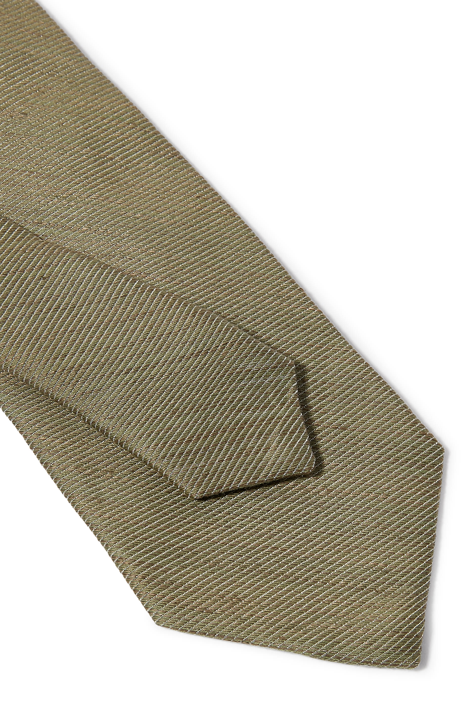 Solid Silk Linen Cotton Tie