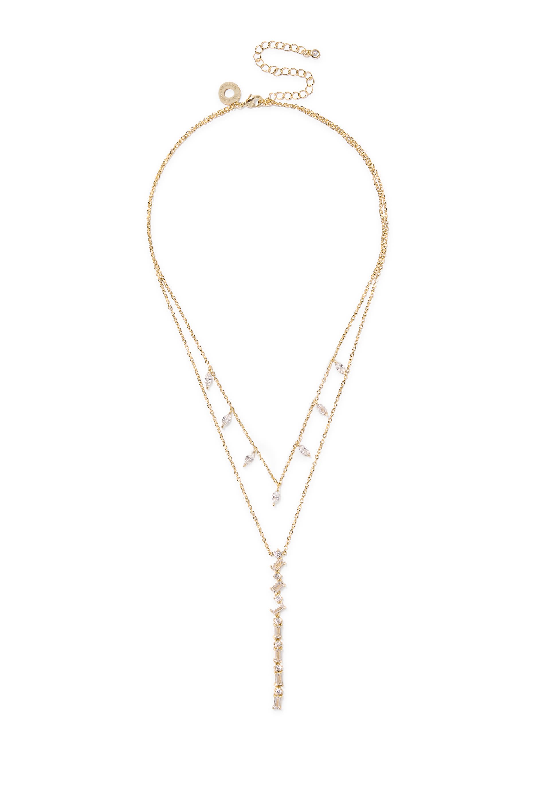 Baguette Marquis Multi-Layered Necklace