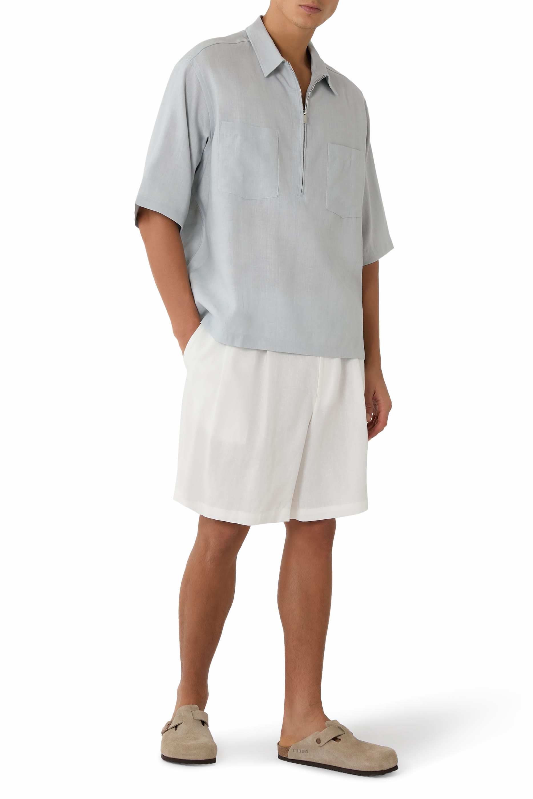  Pure Linen Bermuda Shorts