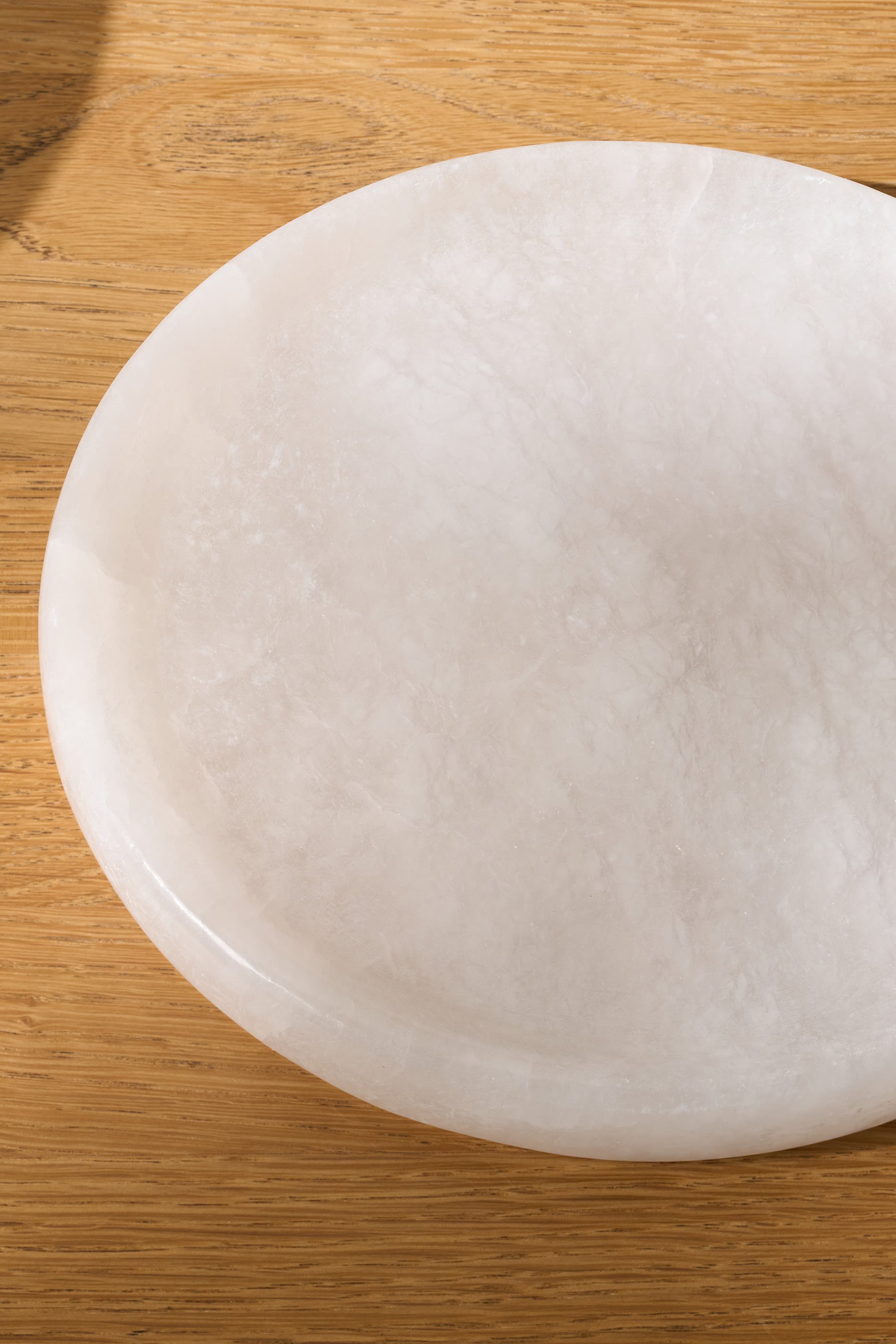 Alabaster Large Candle Plate 