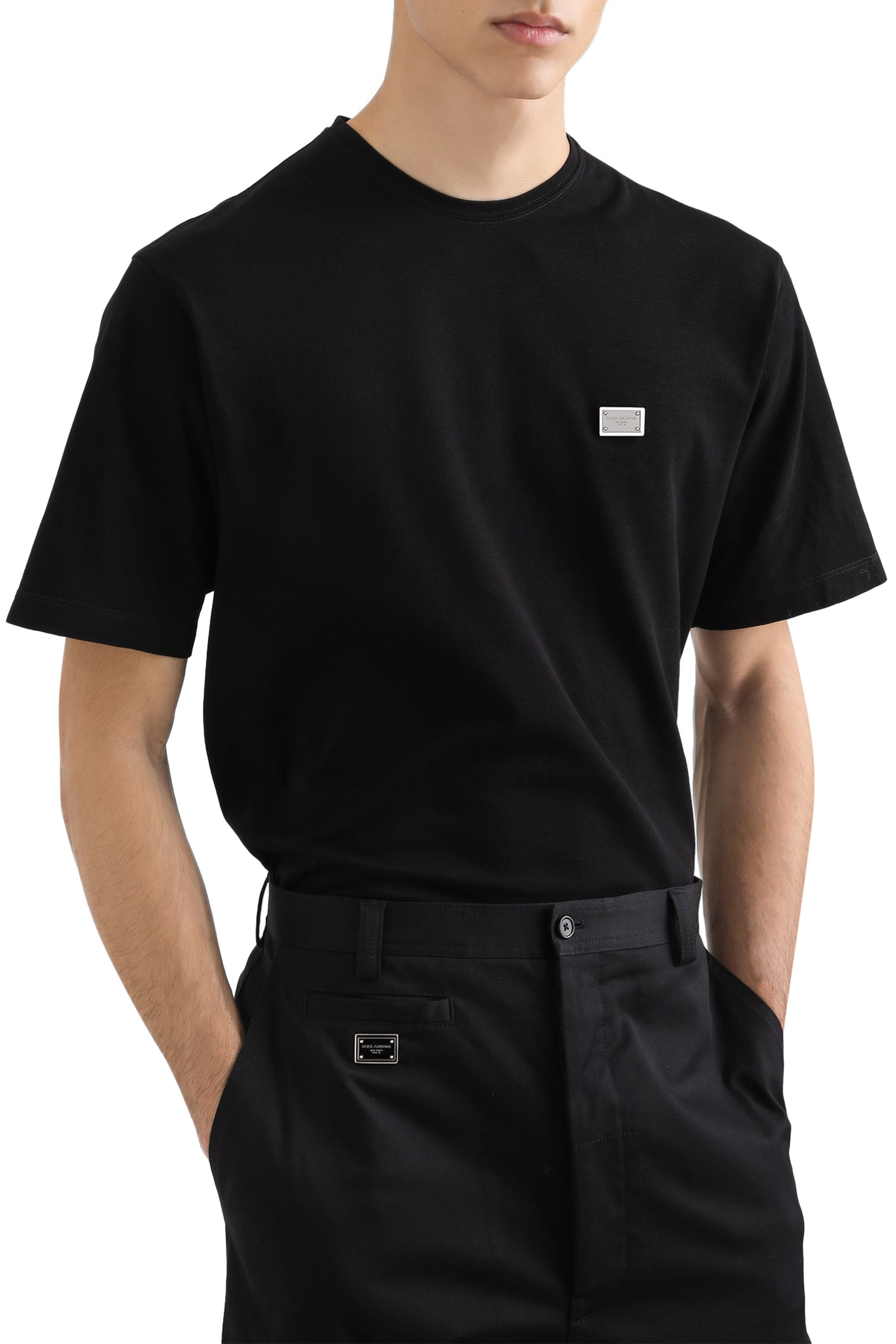 Logo Tag Cotton T-Shirt