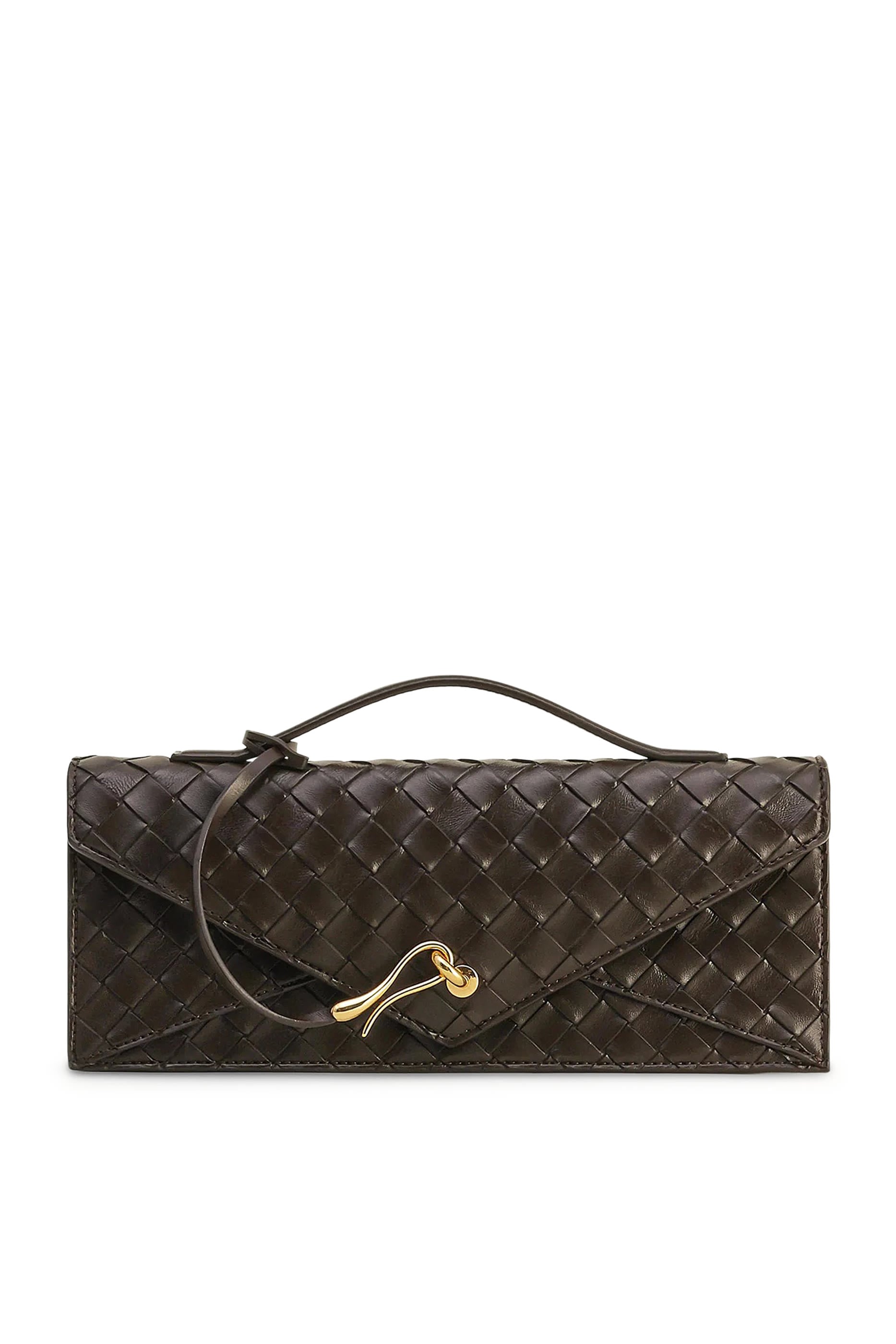 Celeste Woven Textured Envelope Top Handle Bag