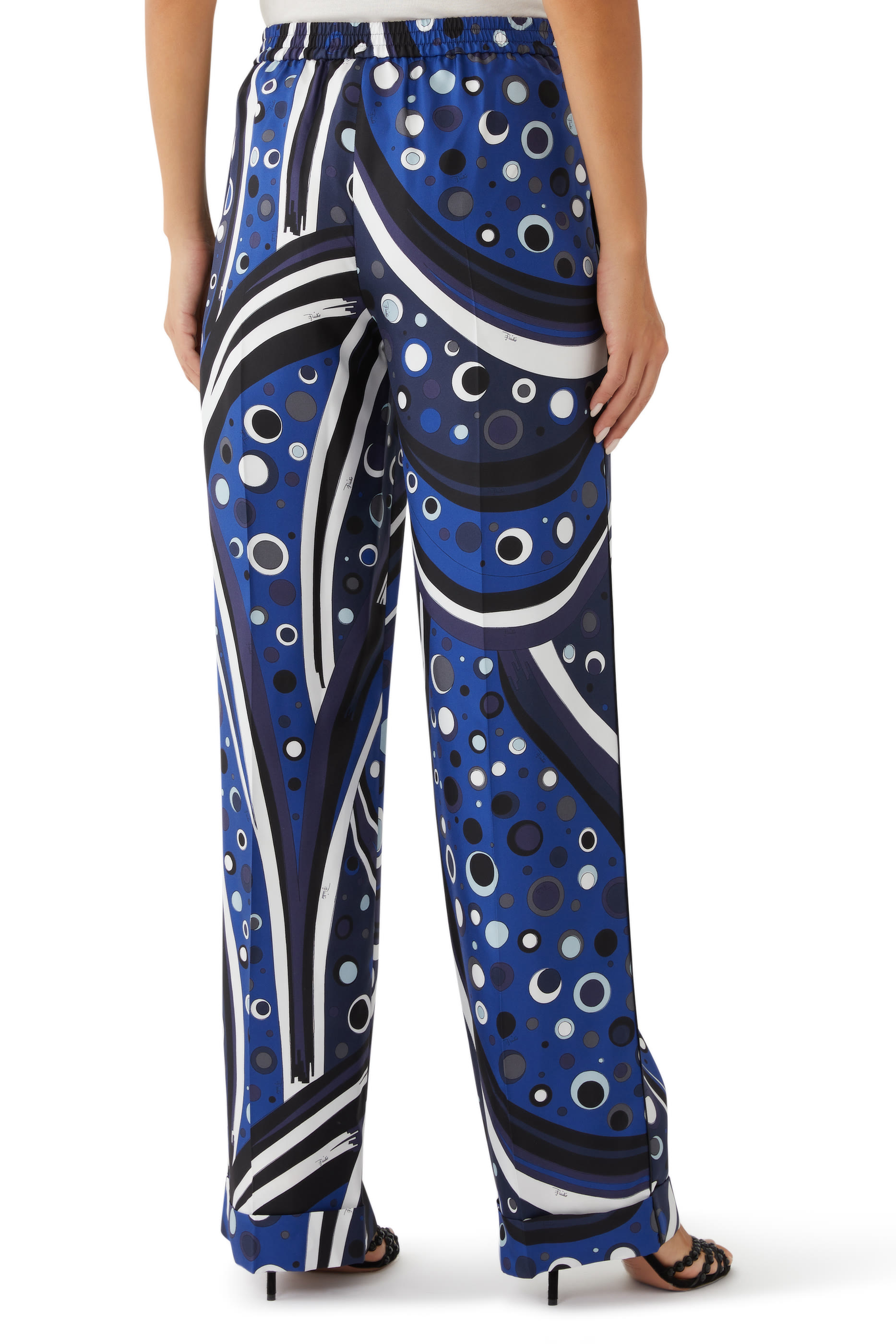 Fontane-Print Silk-Twill Trousers