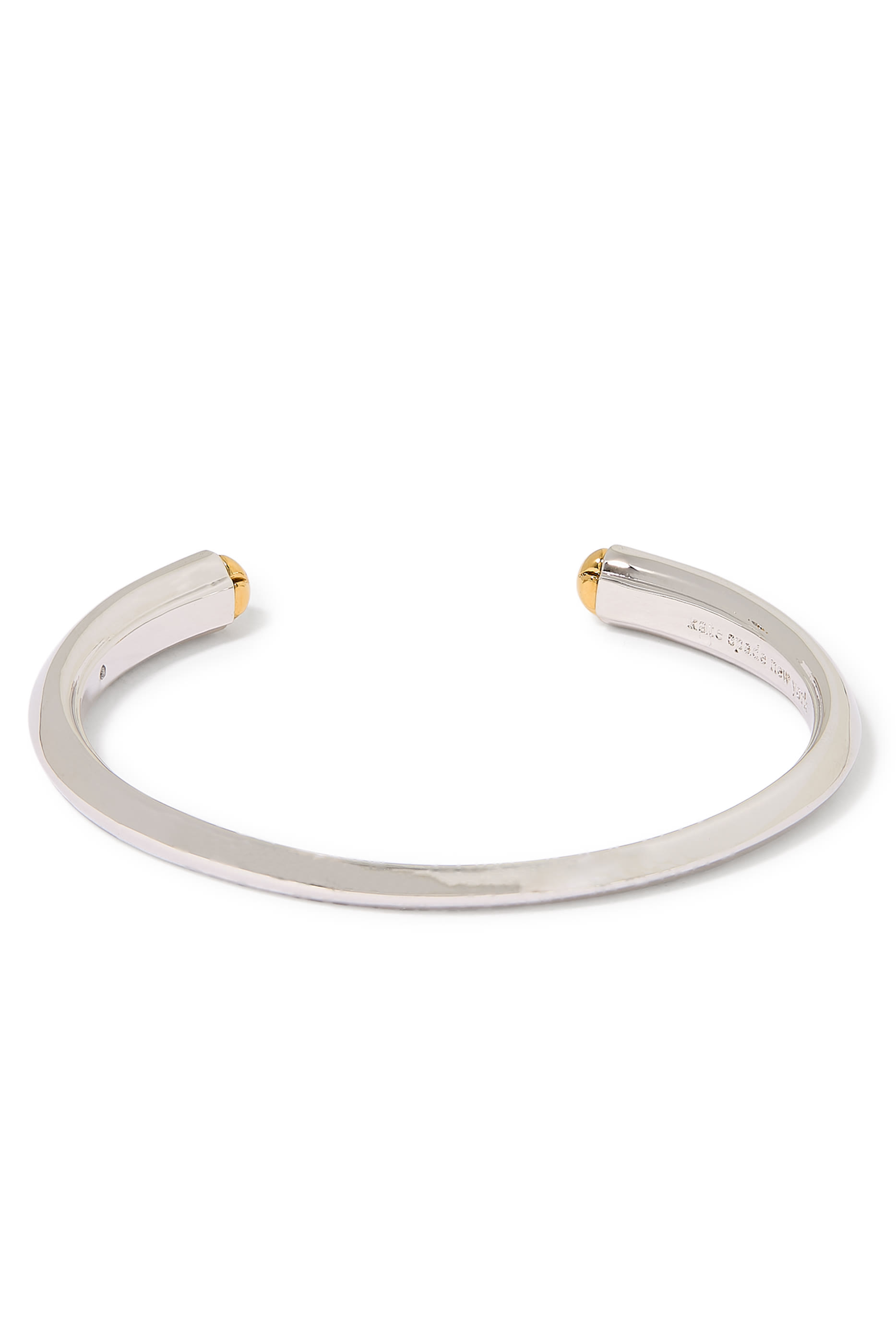 Sculpted Spade Cuff, Plated Metal