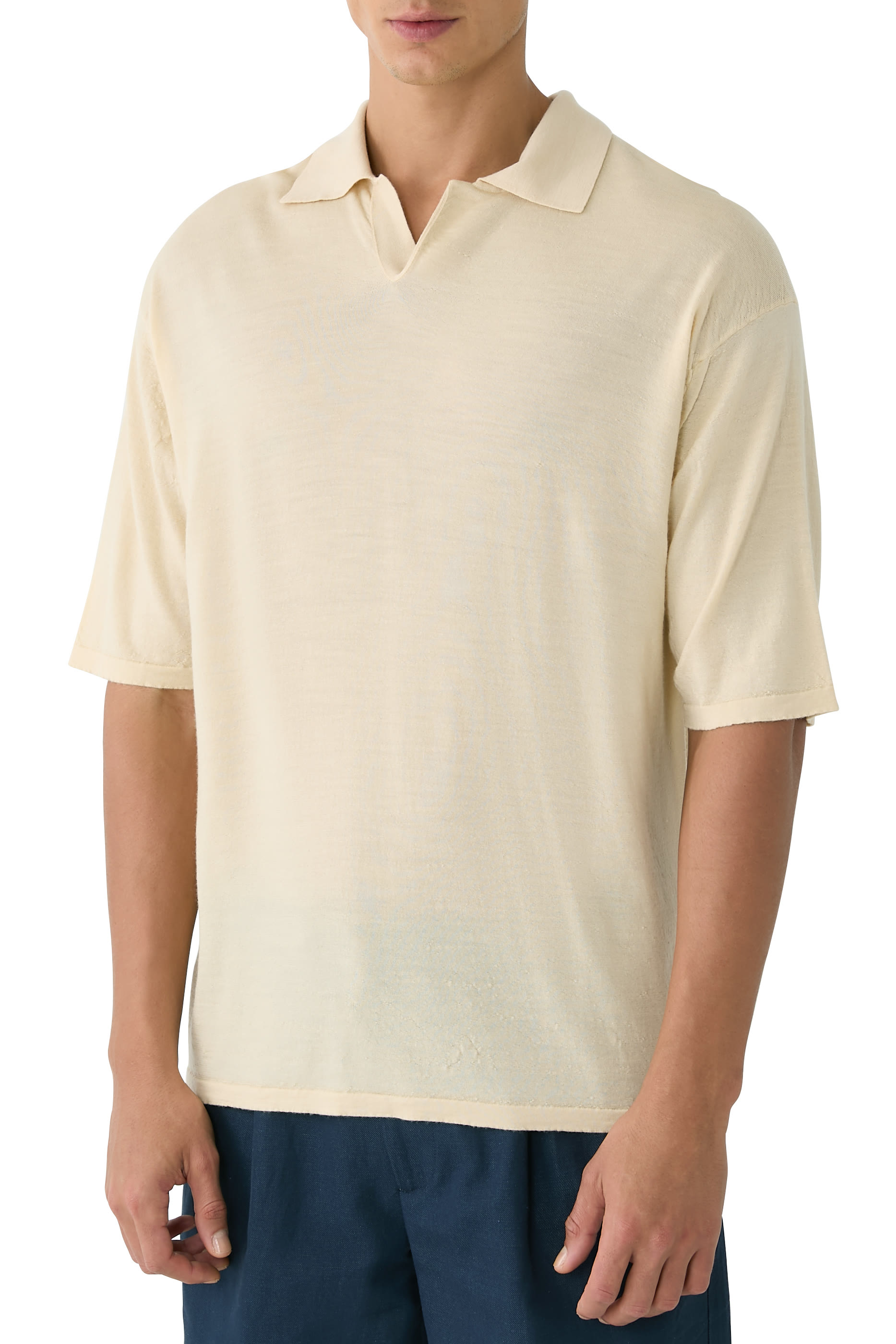 Product Dyed Wool Knit Polo