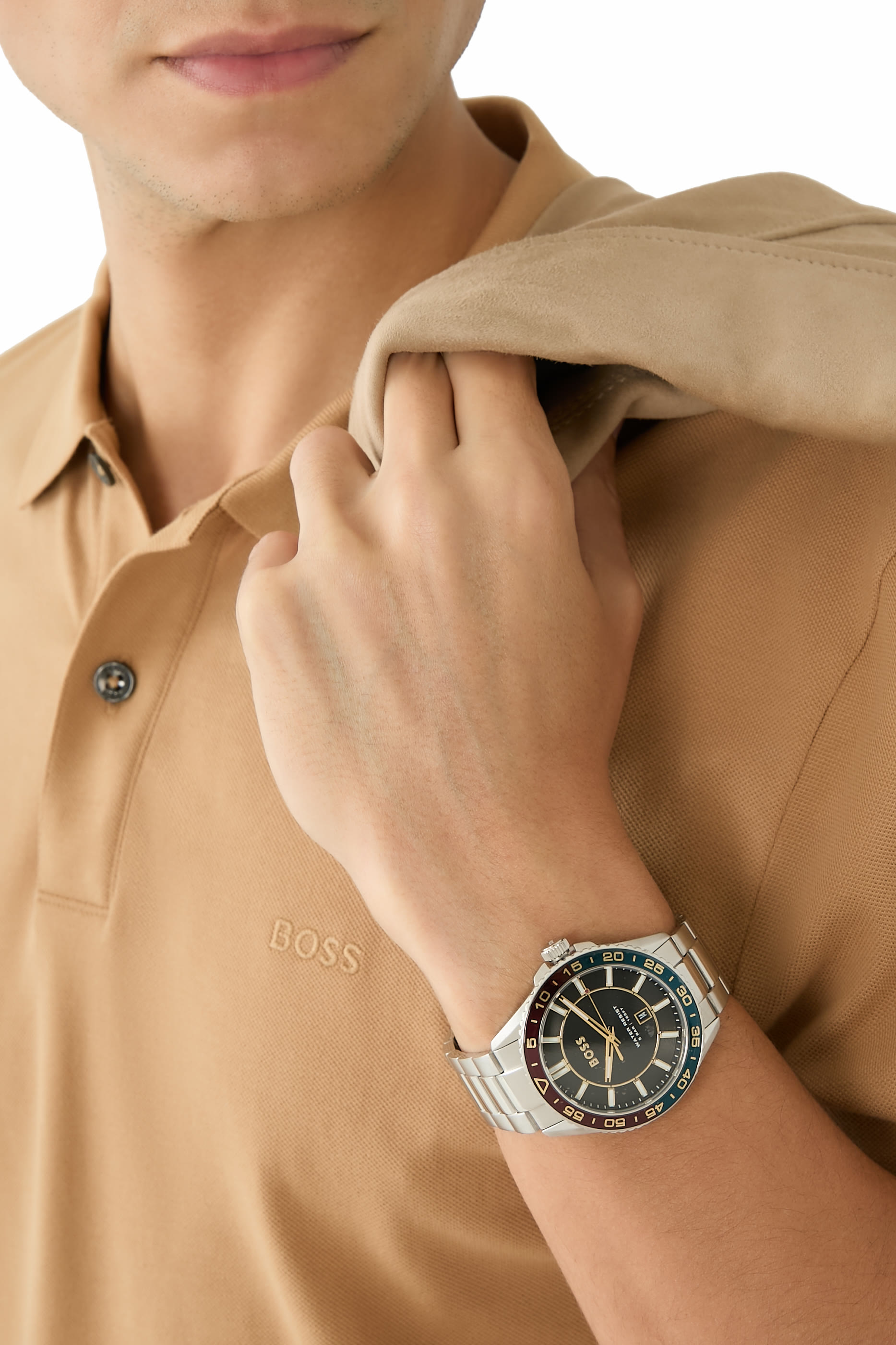 Stainless Steel Rotating Bezel Watch