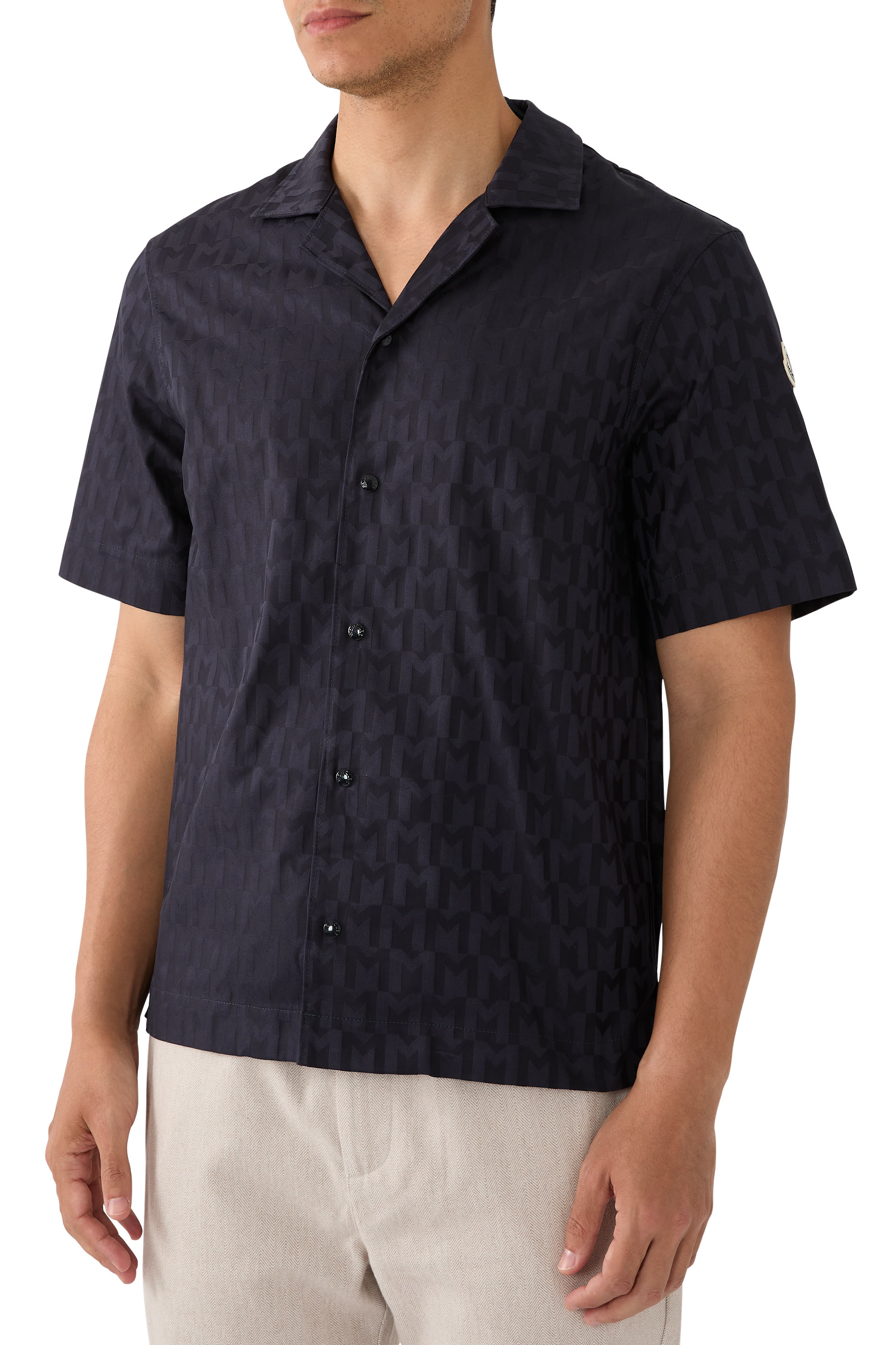 Monogram Jacquard Cotton Shirt