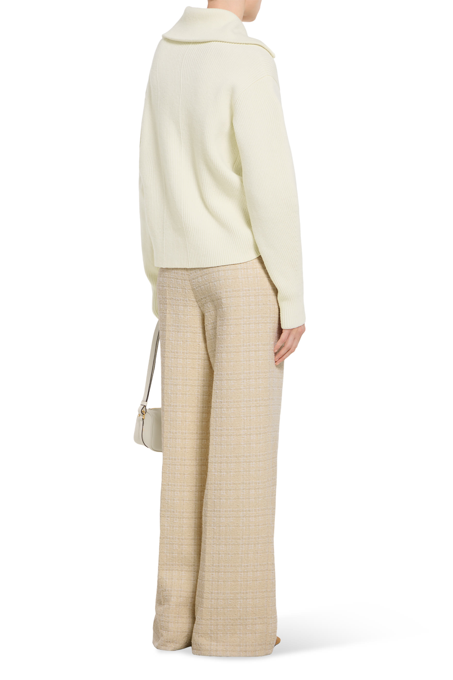 Check Cotton Tweed Trousers