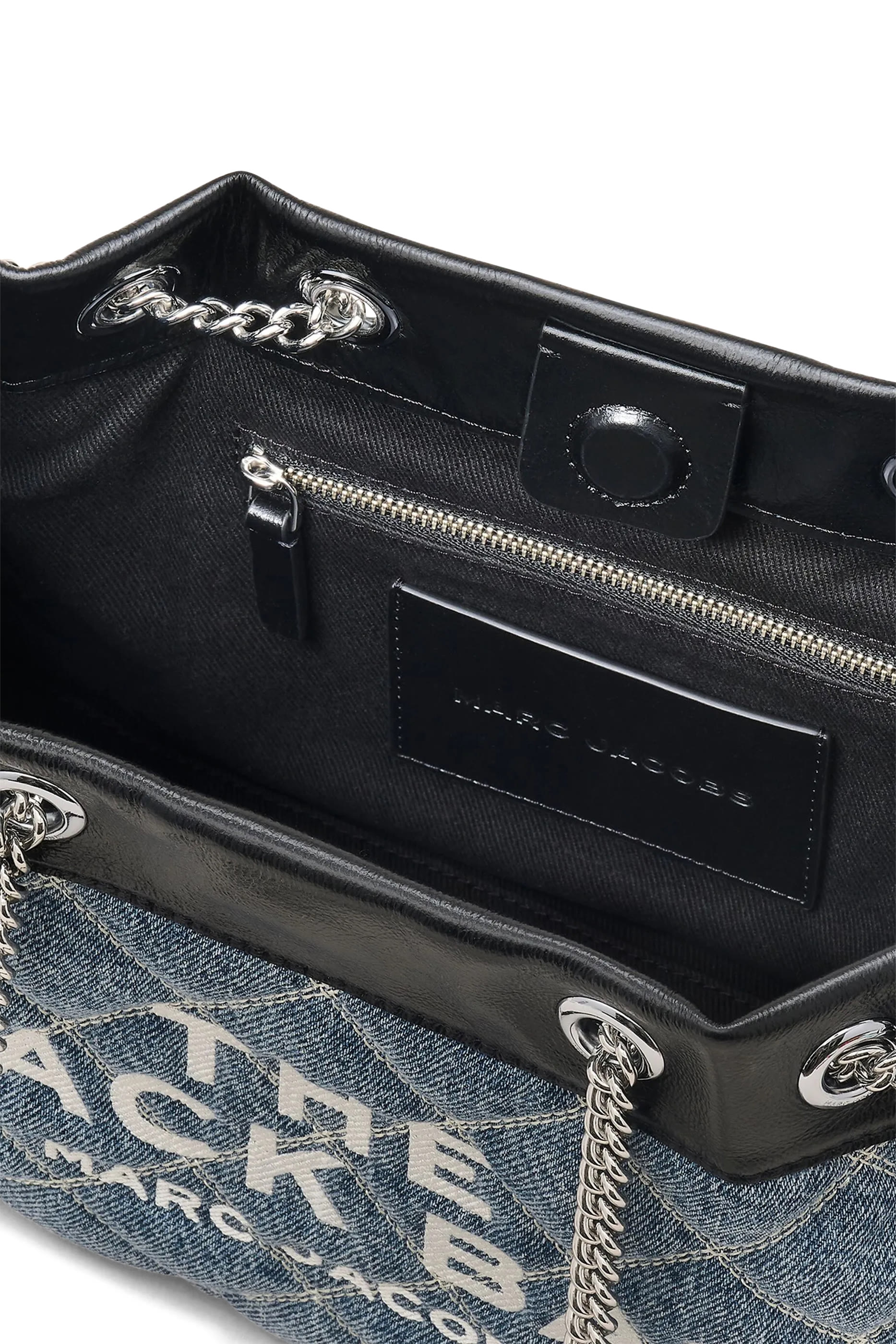 The Quilted Denim Chain Sack Bag