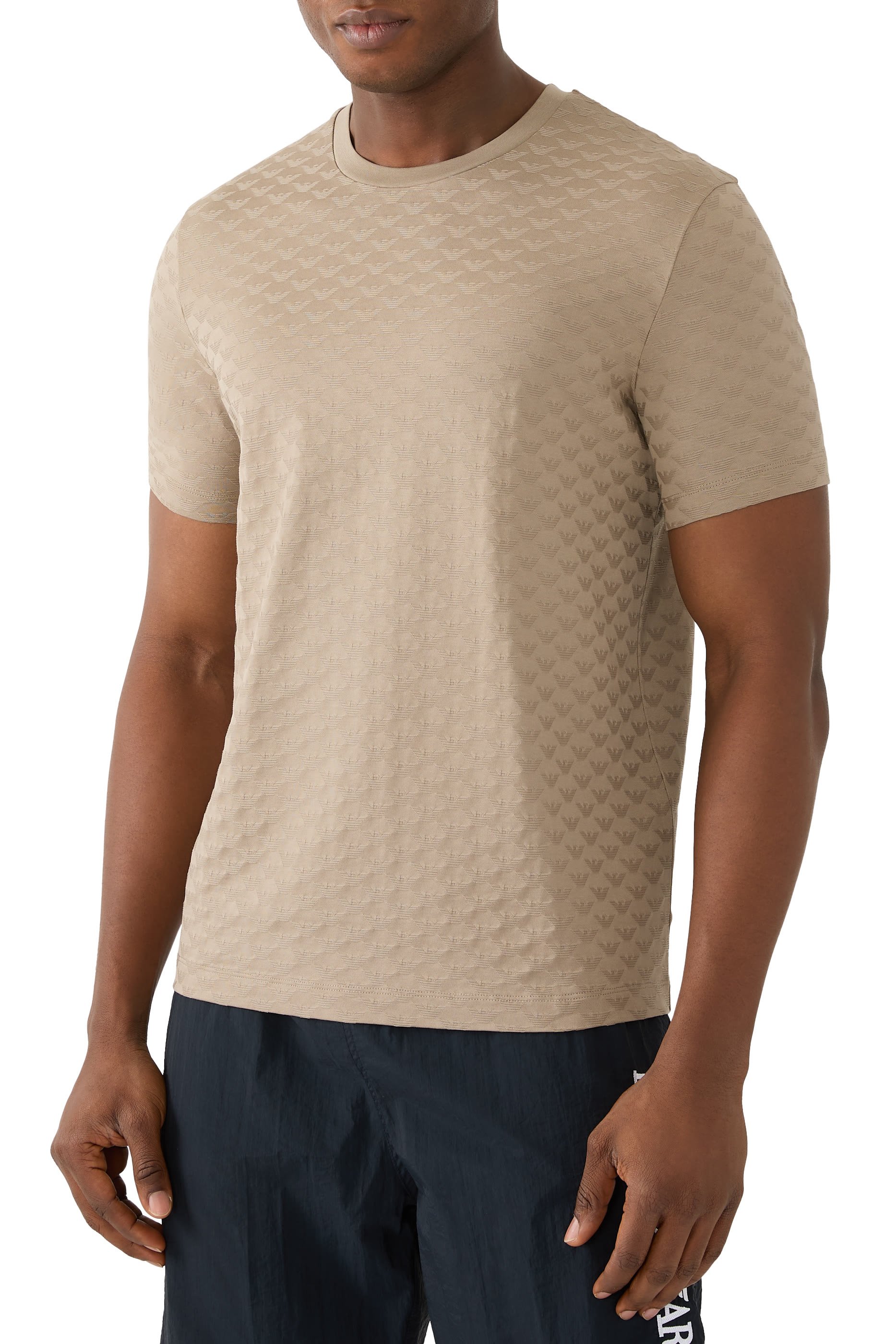 All-Over Jacquard Eagle Logo T-Shirt