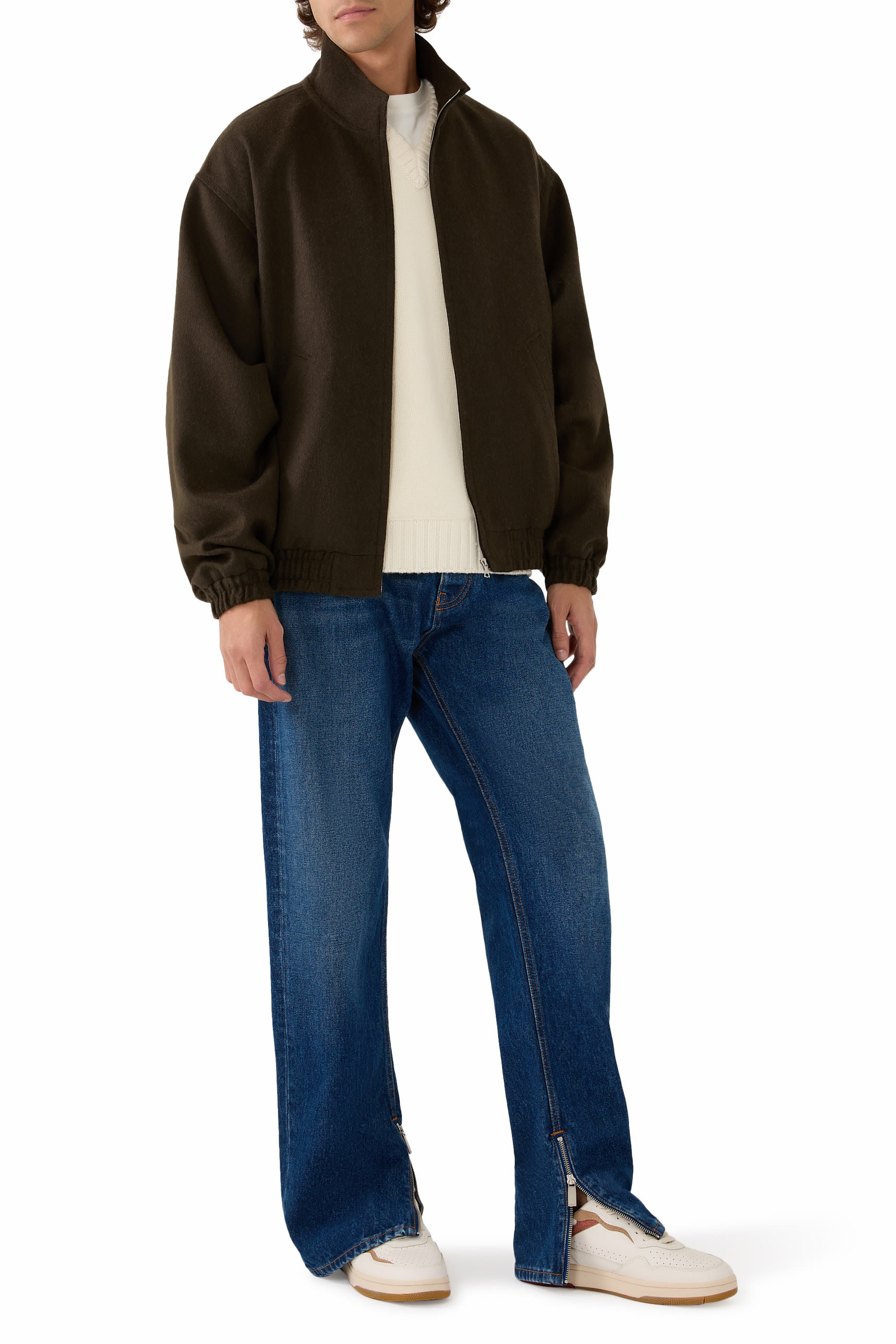 Baby Camel Flannel Zip Blouson