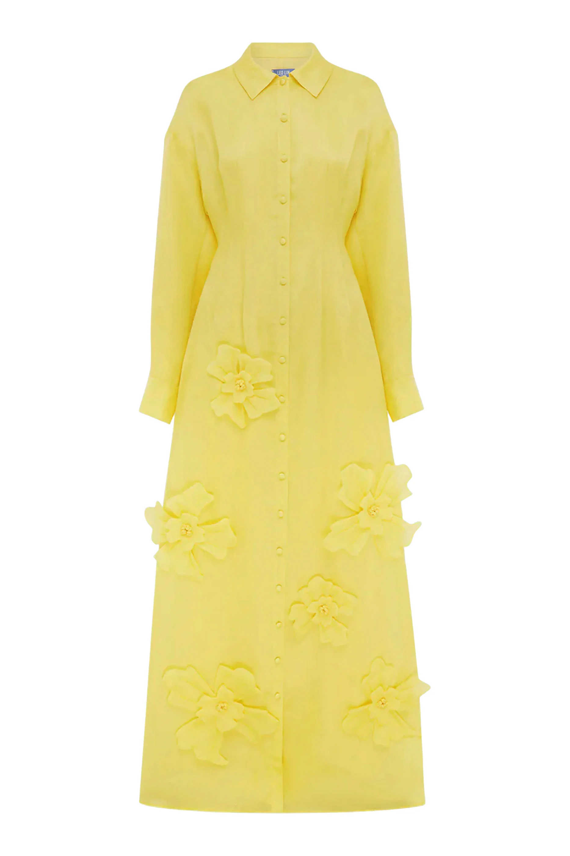  Jeanette Silk Floral Appliqué Maxi Dress