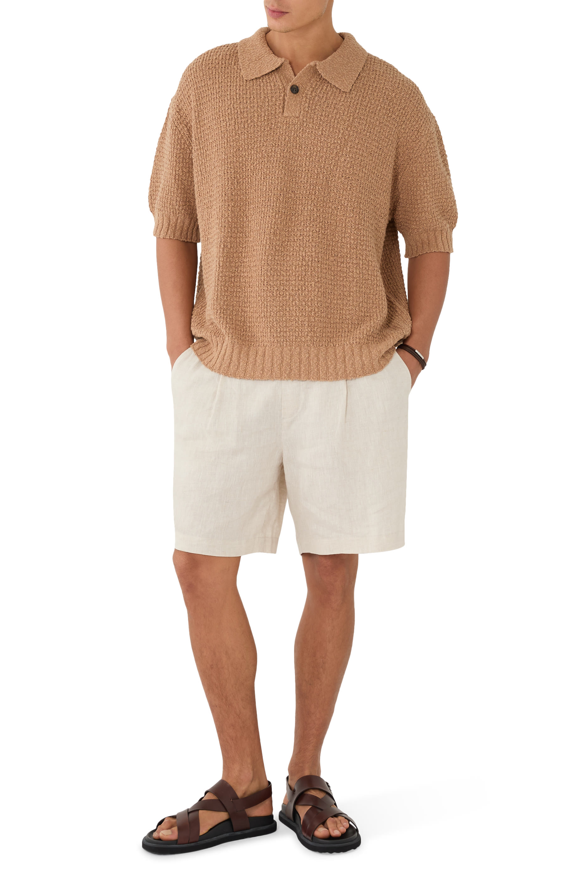 Textured Knit Polo