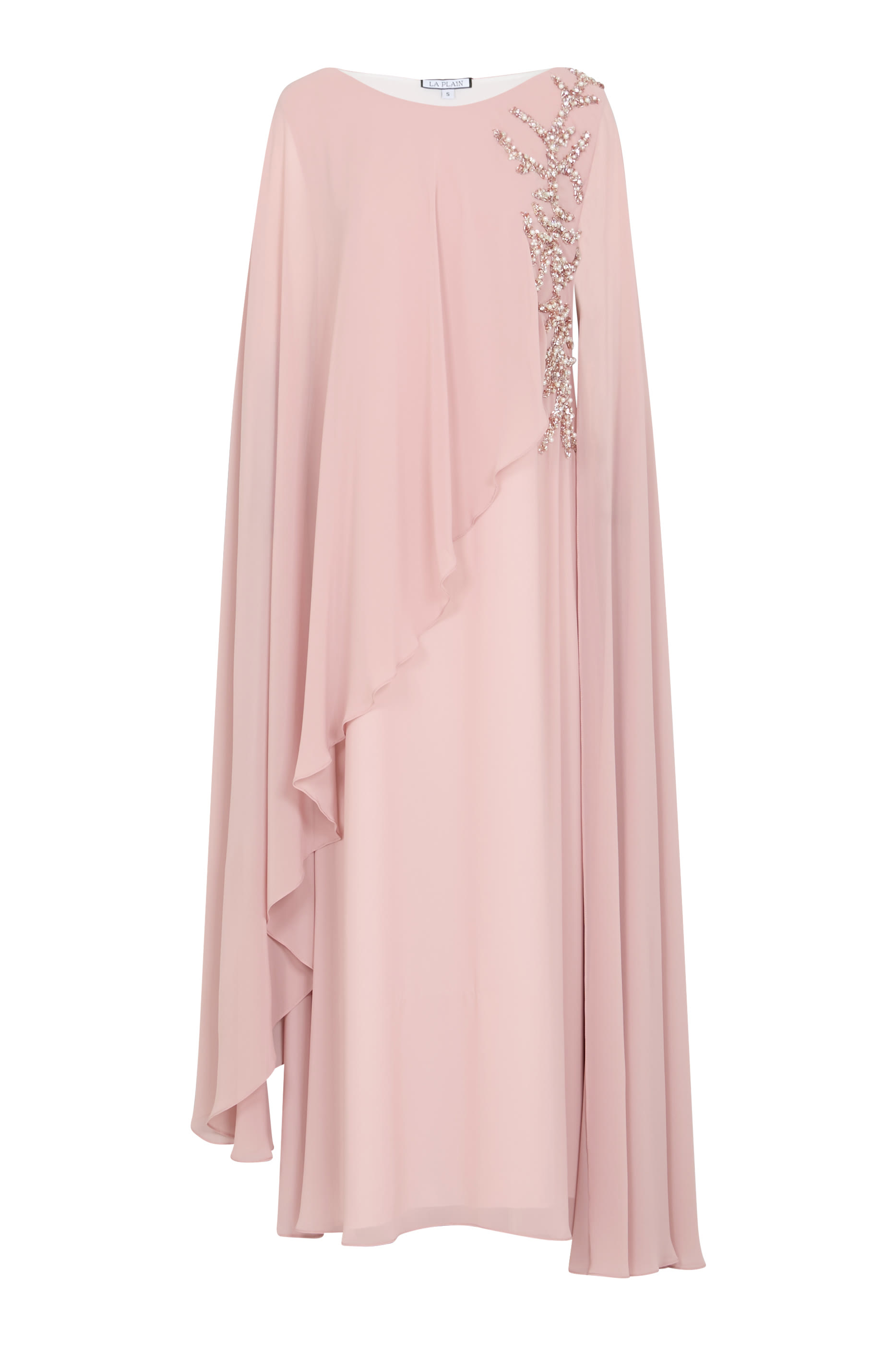 Cap Sleeves Drape Dress