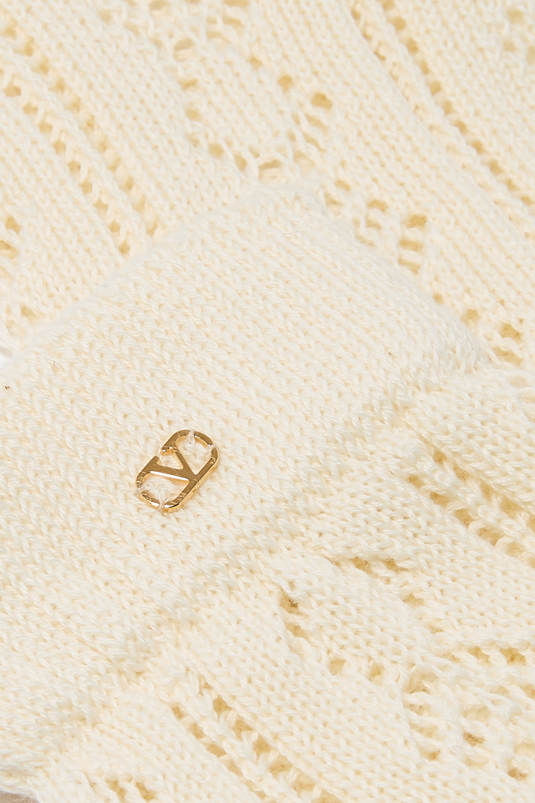 VLogo Perforated Cotton Socks