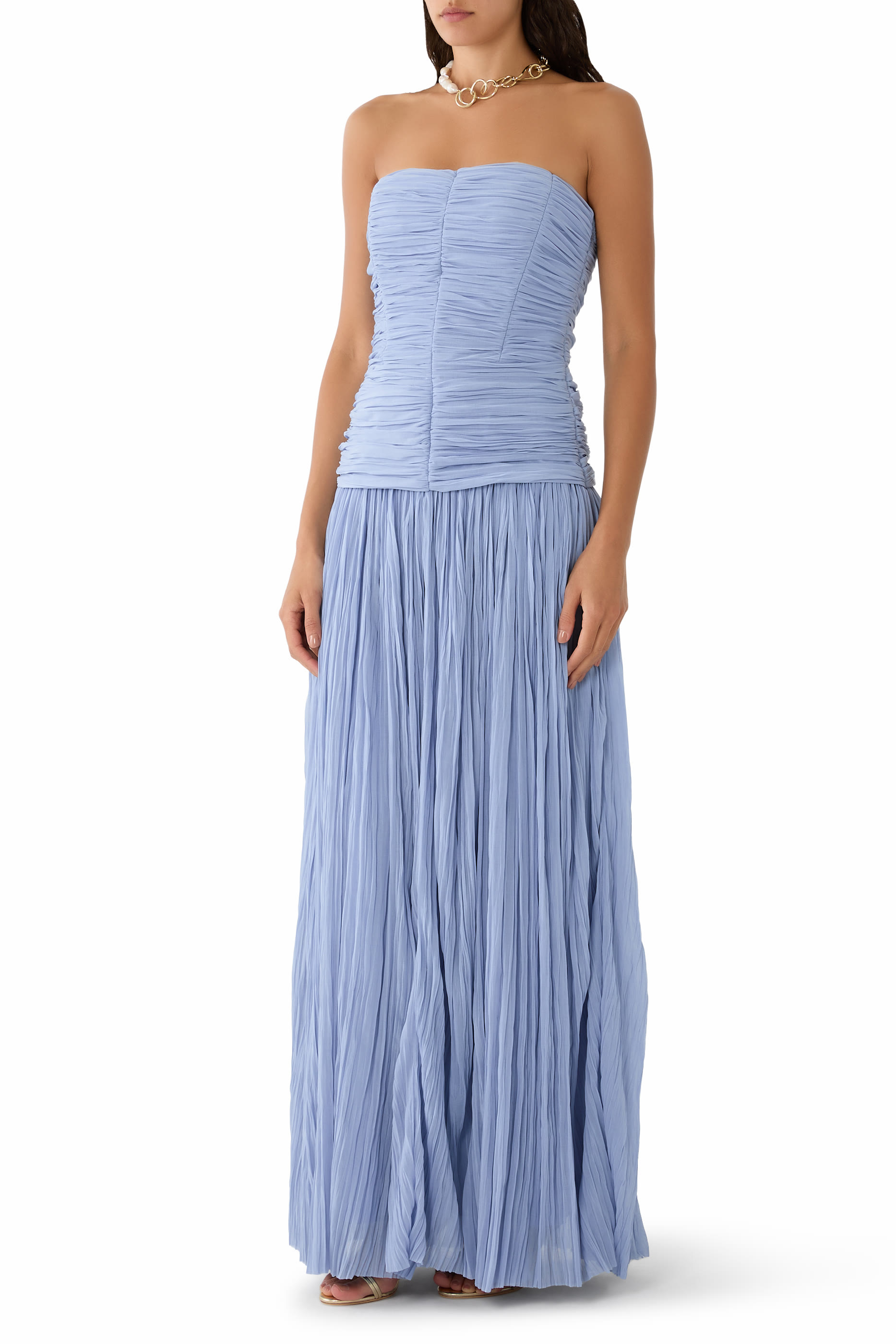 Danielle Crinkle Jersey Bustier Gown