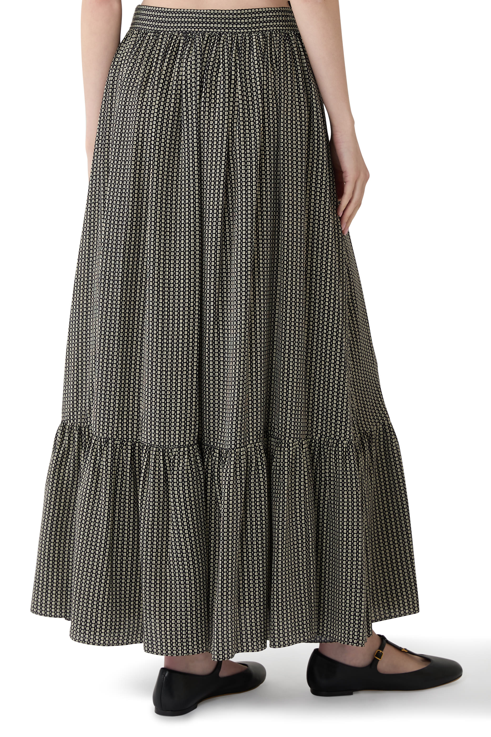 Gathered Midi Skirt
