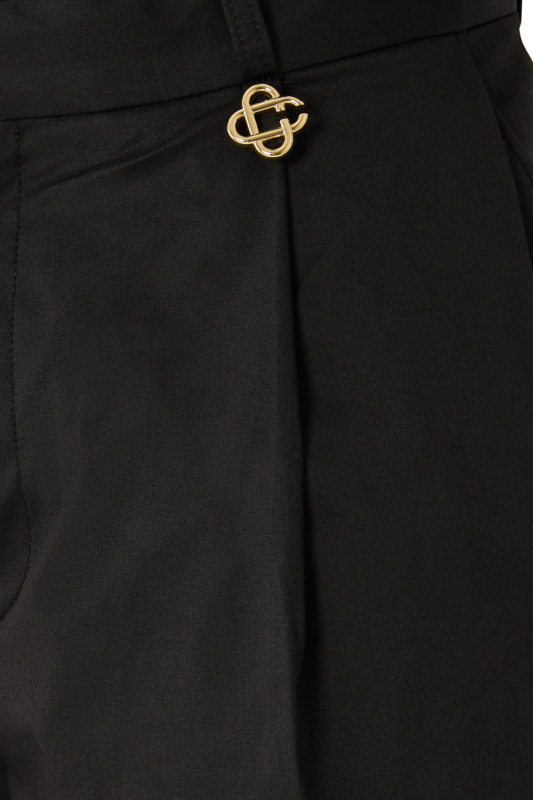 Pleated Straight-Leg Trousers