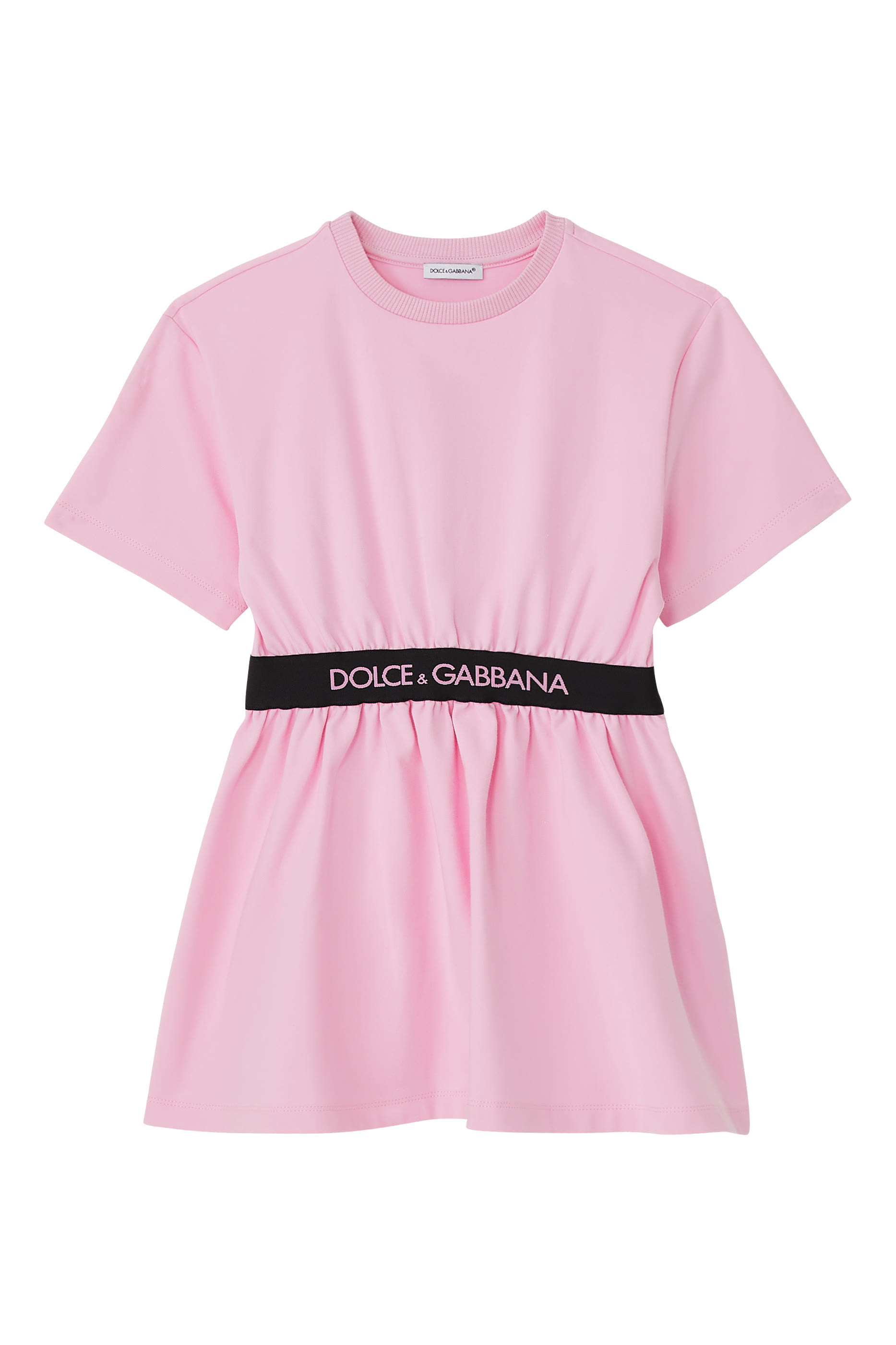 Logo Belt Jersey Dress