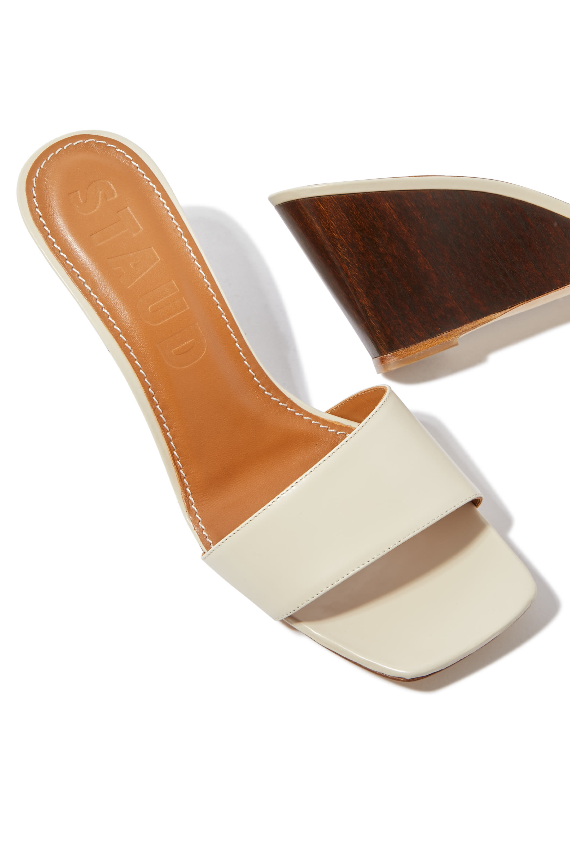 Billie 75 Wooden Wedge Mules