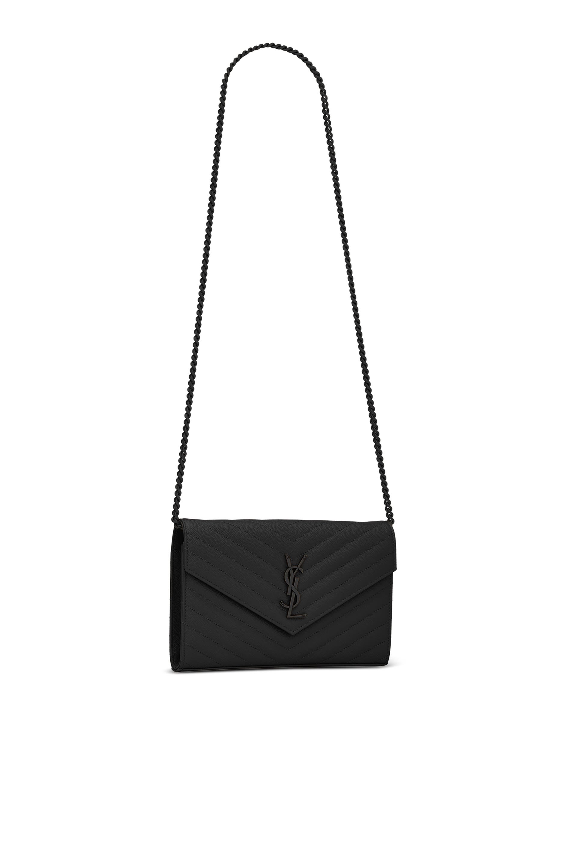  Classic Cassandre Chain Wallet in Grain De Poudre Leather