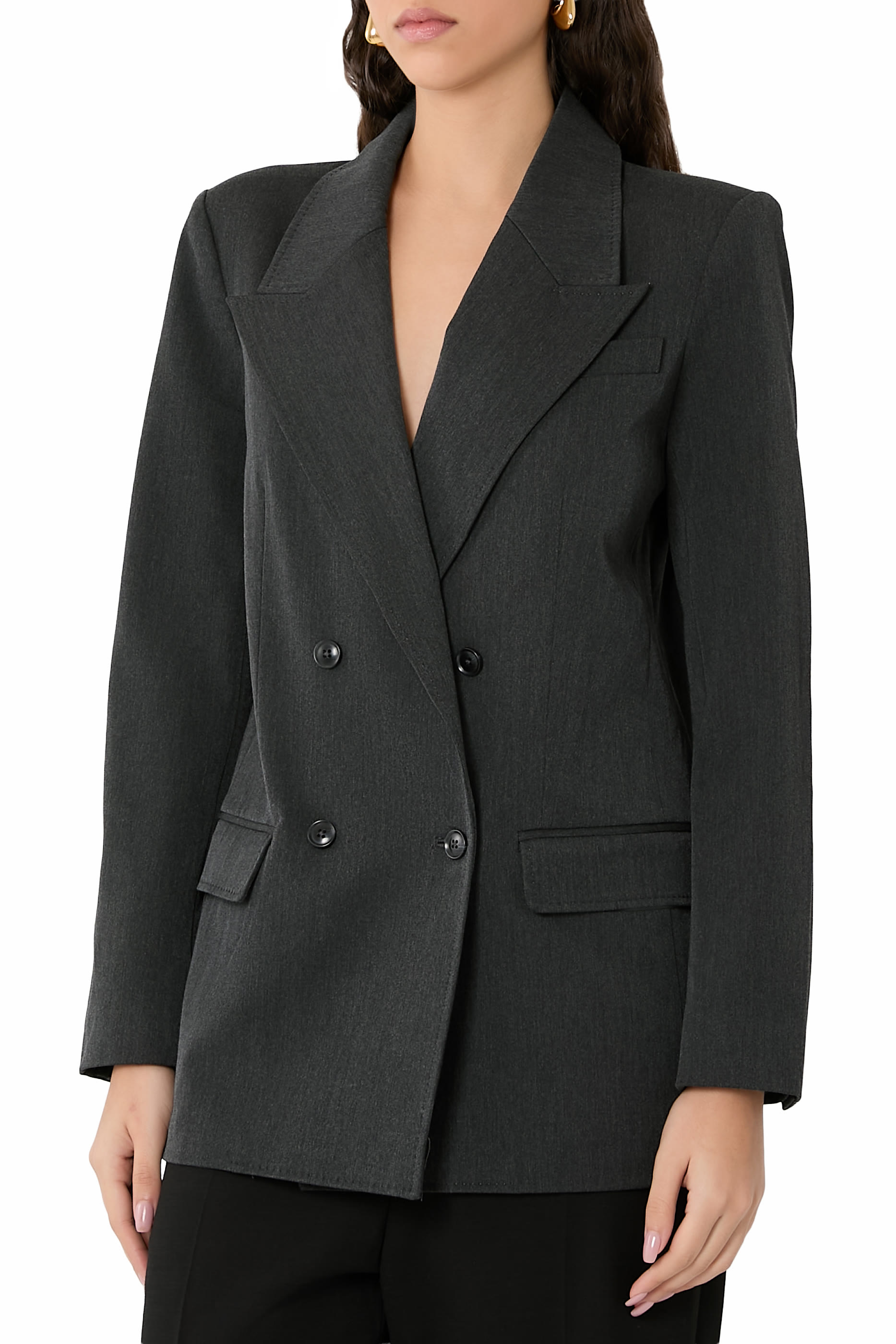 Essential Suiting Oversized Double-Breasted Blazer