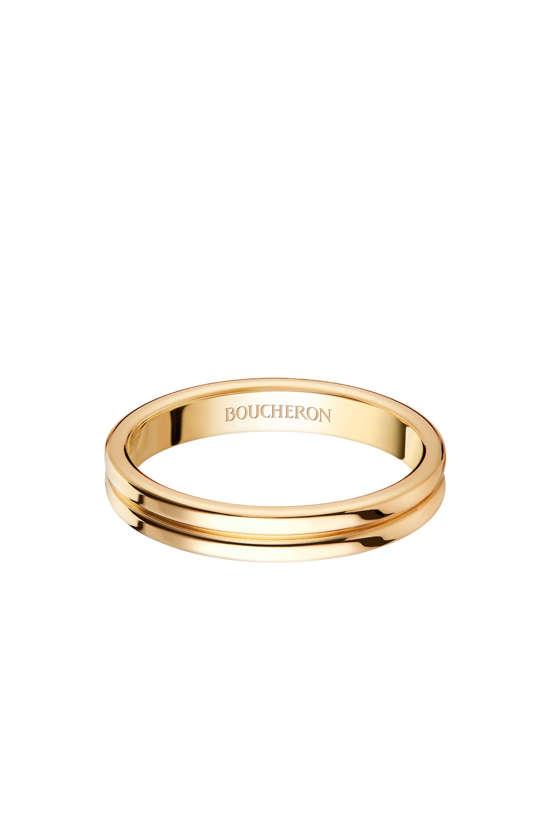 Godron Wedding Band, 18k Yellow Gold