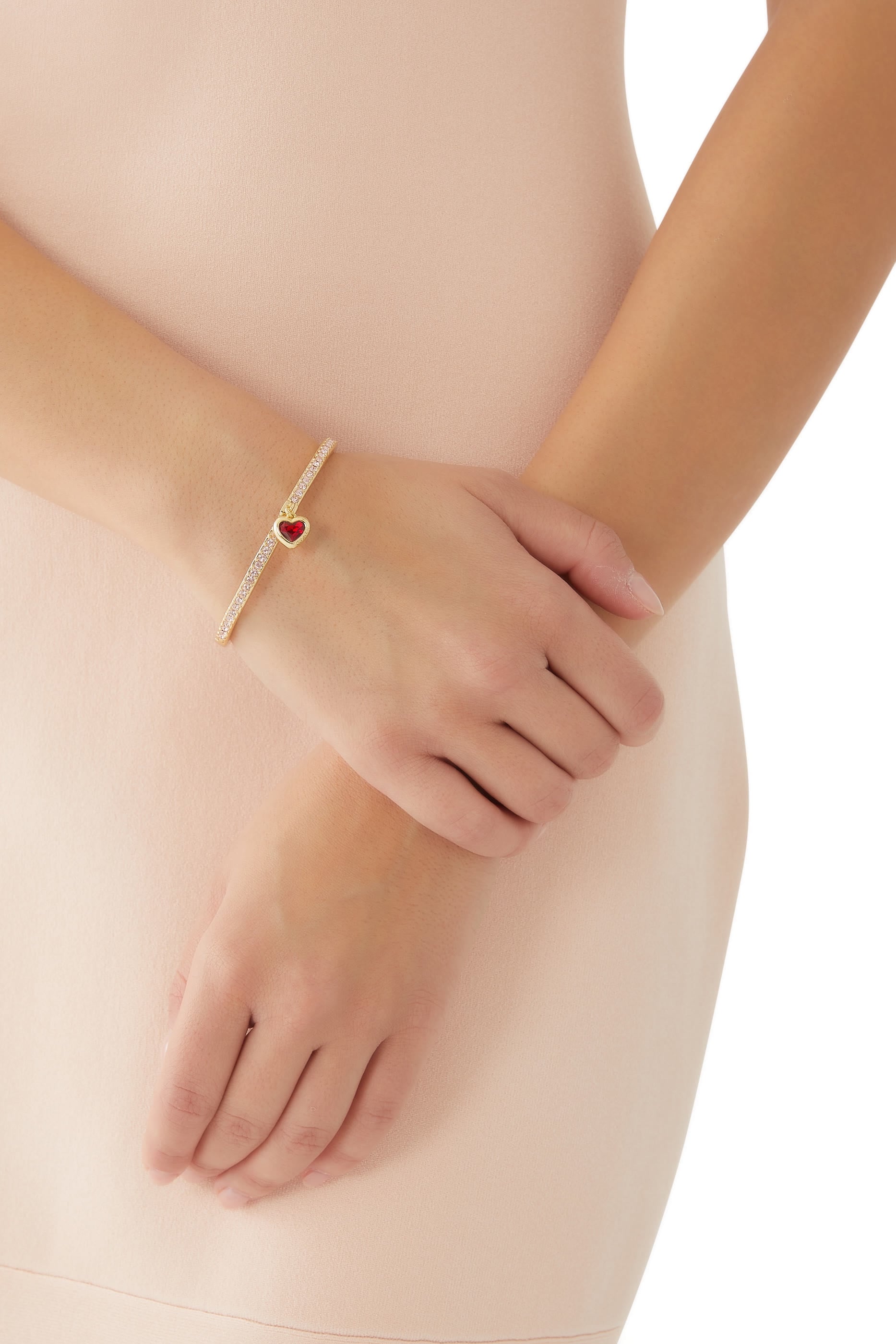 Heart Charm Bangle