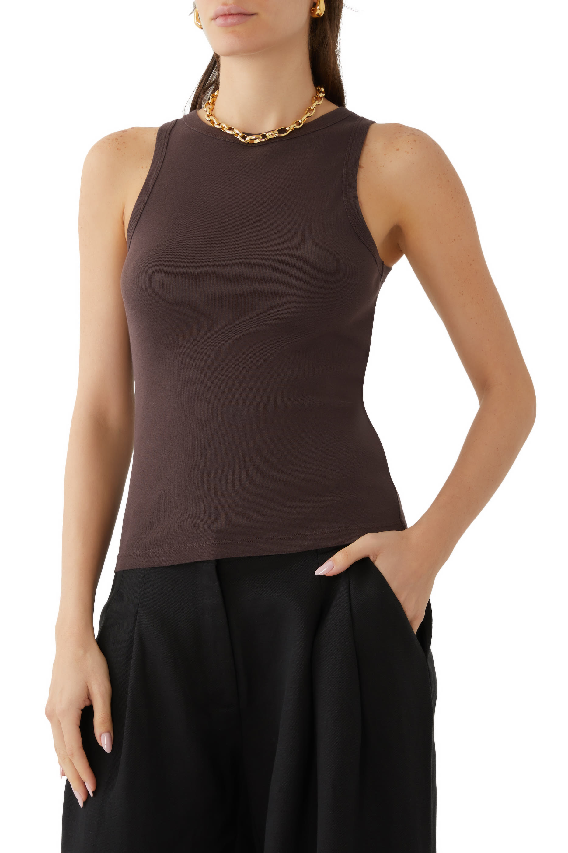 Organic Cotton Bateau Tank Top