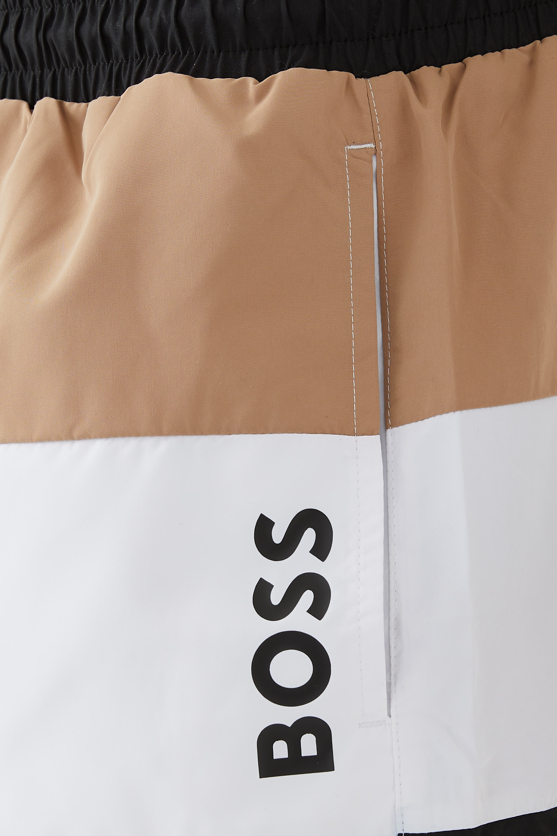 Color-Blocked Recycled Material Swim Shorts