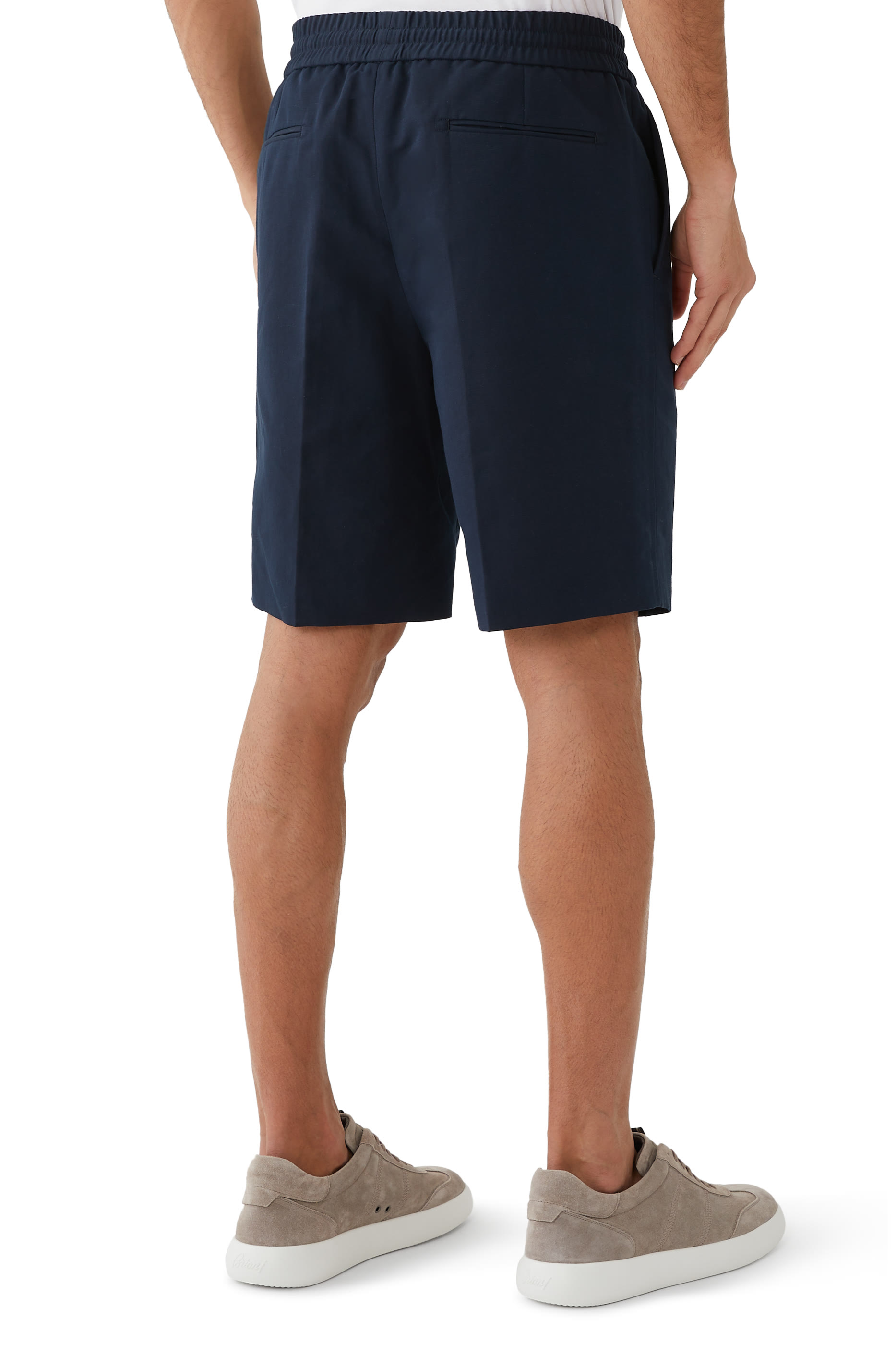 Cotton & Linen Gabardine Shorts 