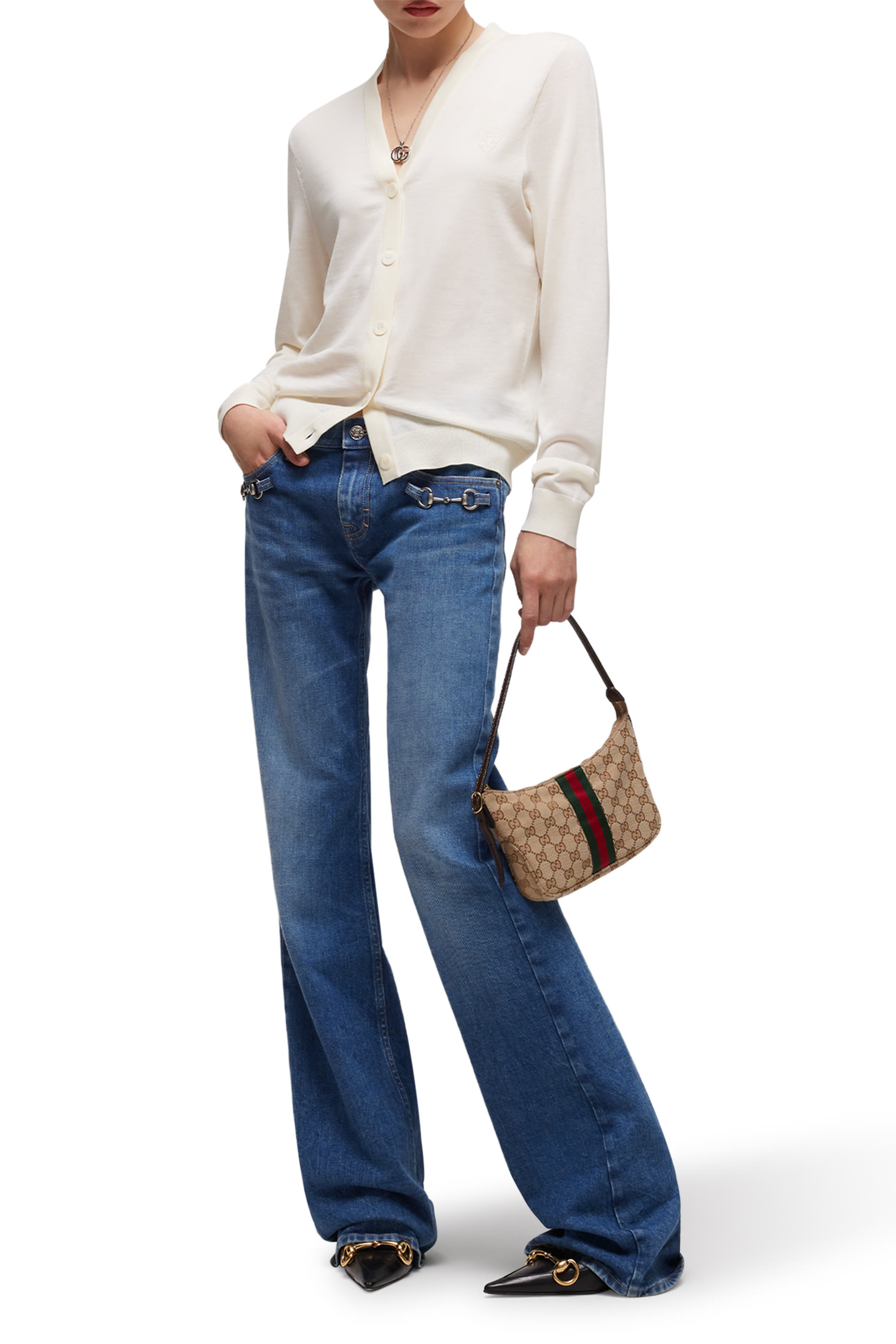 Crest Embroidered Cardigan