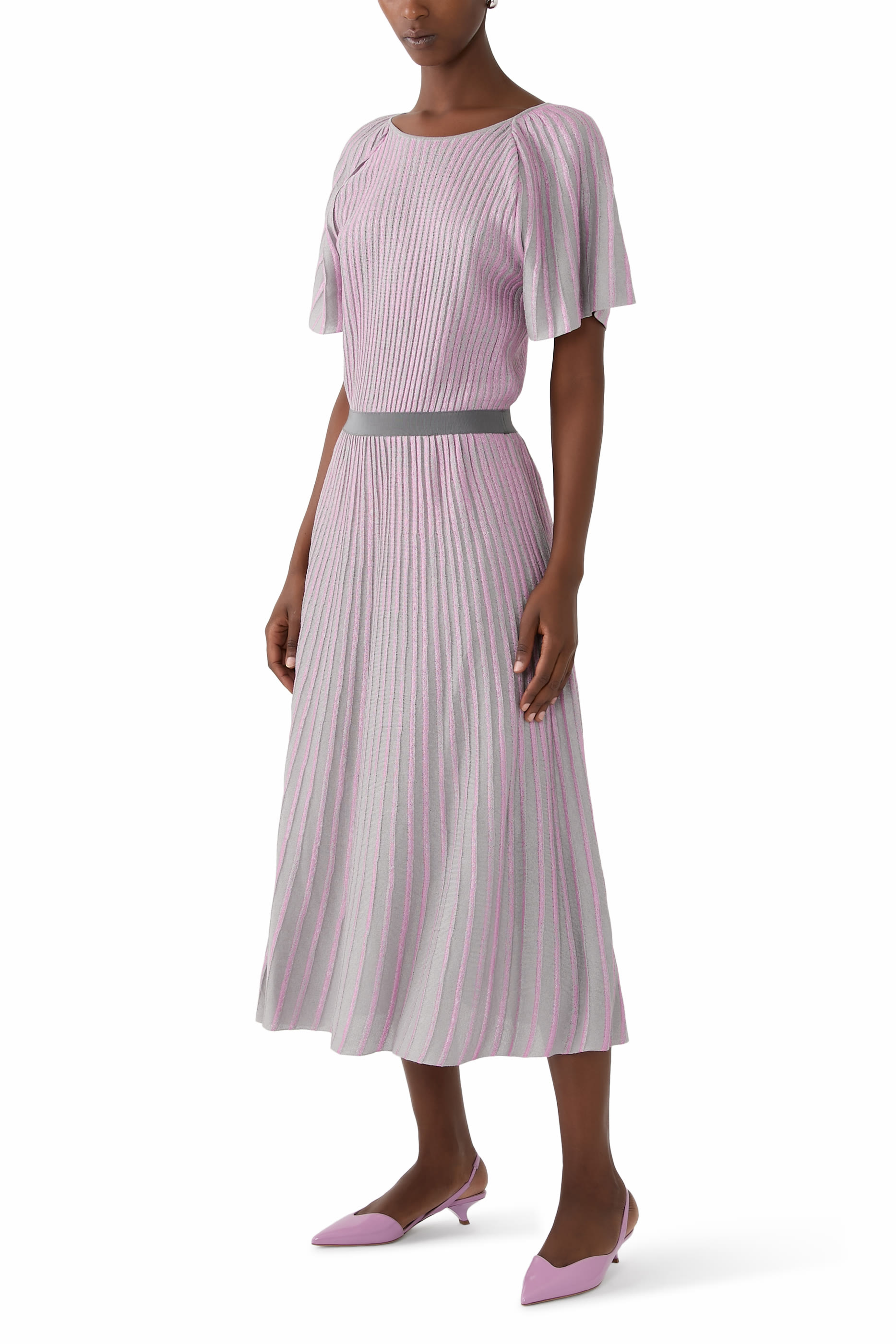  Brushed Leather 35 Slingback Court Shoes 