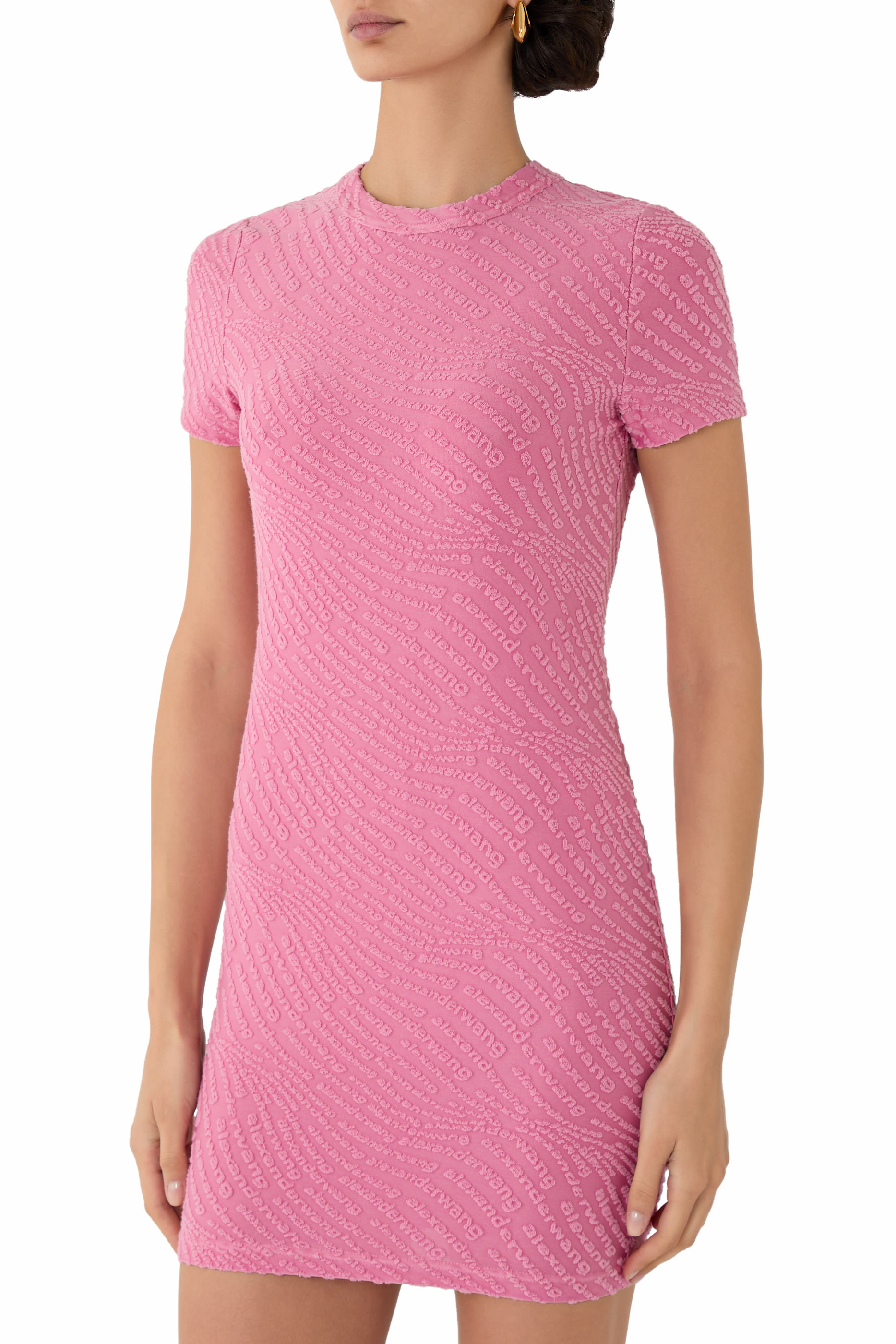  Jacquard Logo Mini Dress