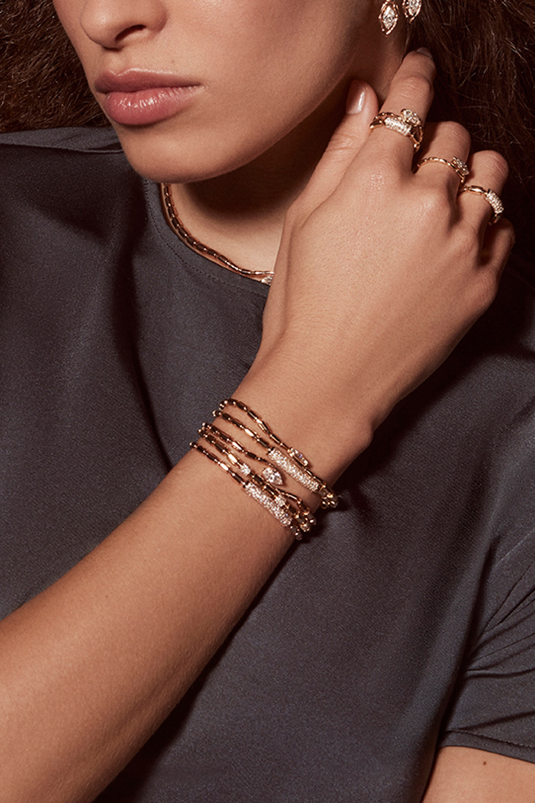  Iteru Rhythm Bracelet, 18k Yellow Gold & Diamonds
