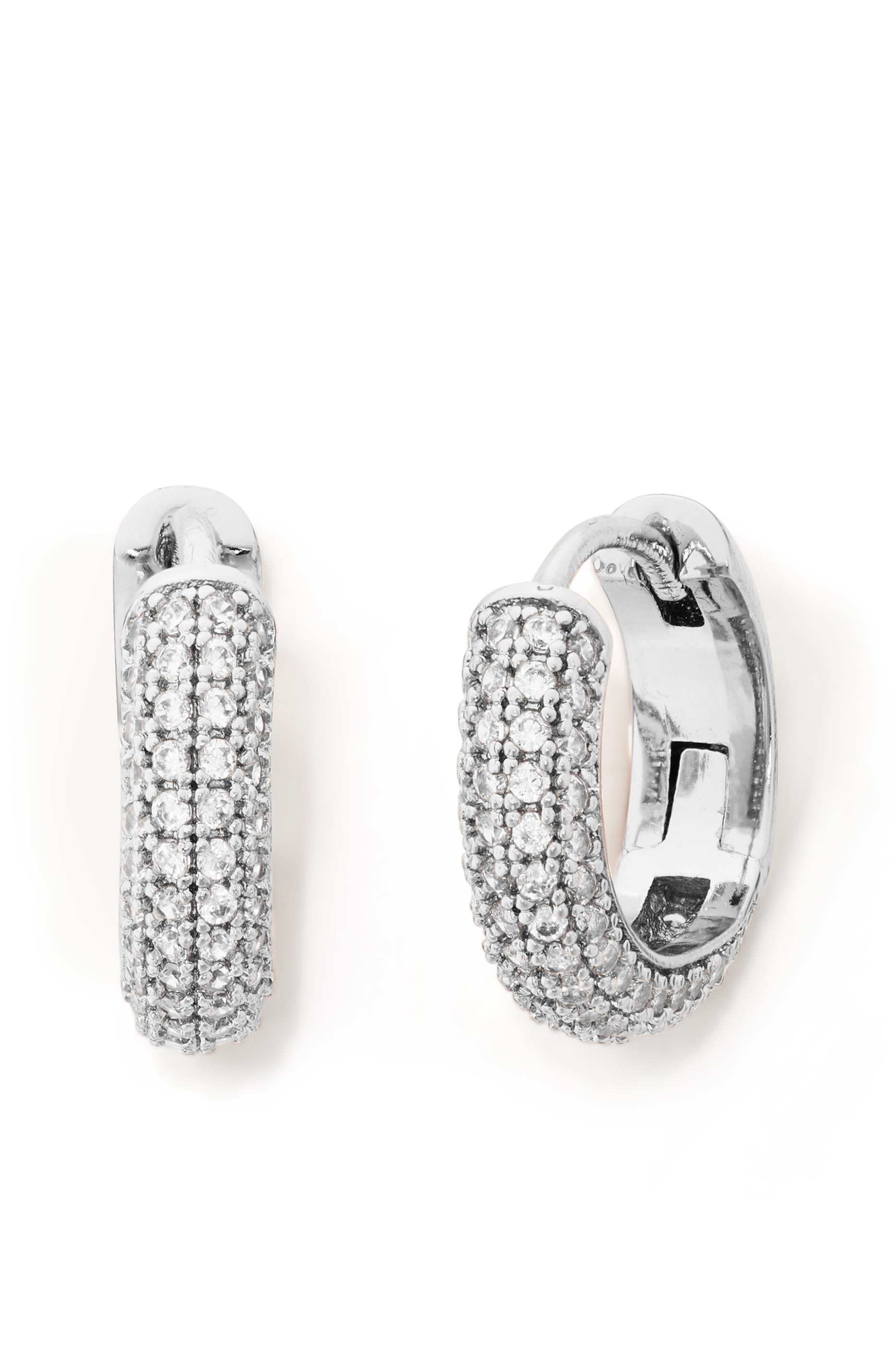 Brilliant Statements Pavé Mini Huggies