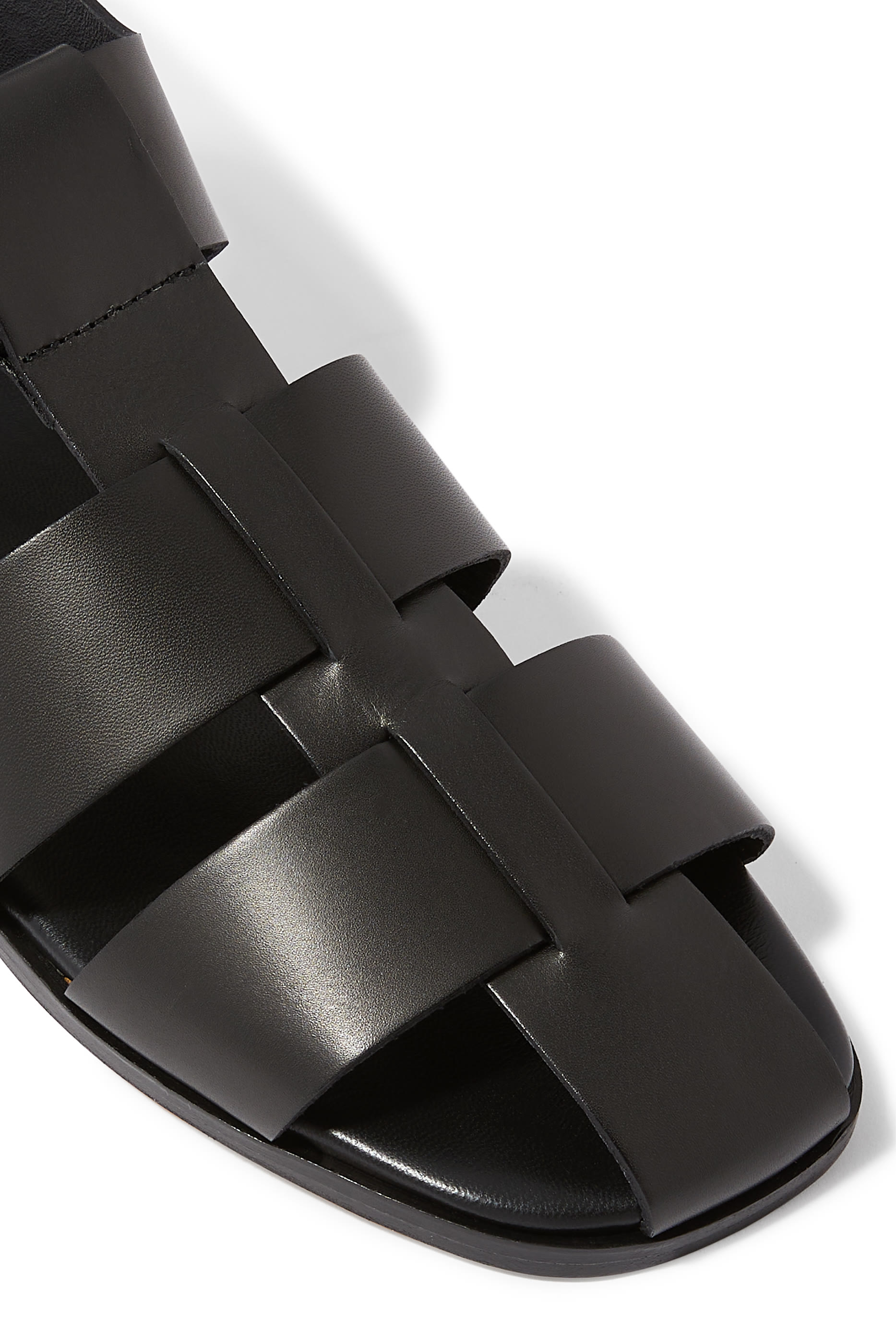 Caged Calfskin Leather Sandals