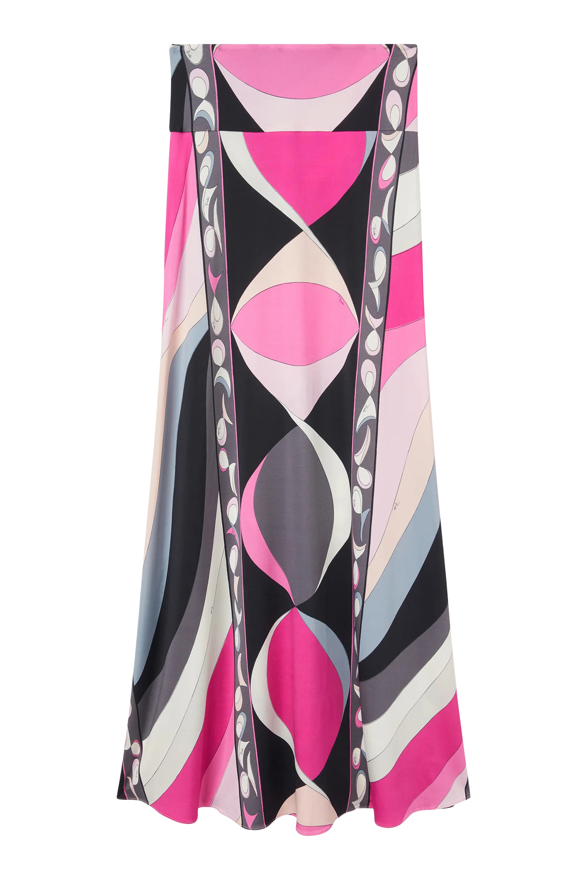 Pesci Print Long Skirt