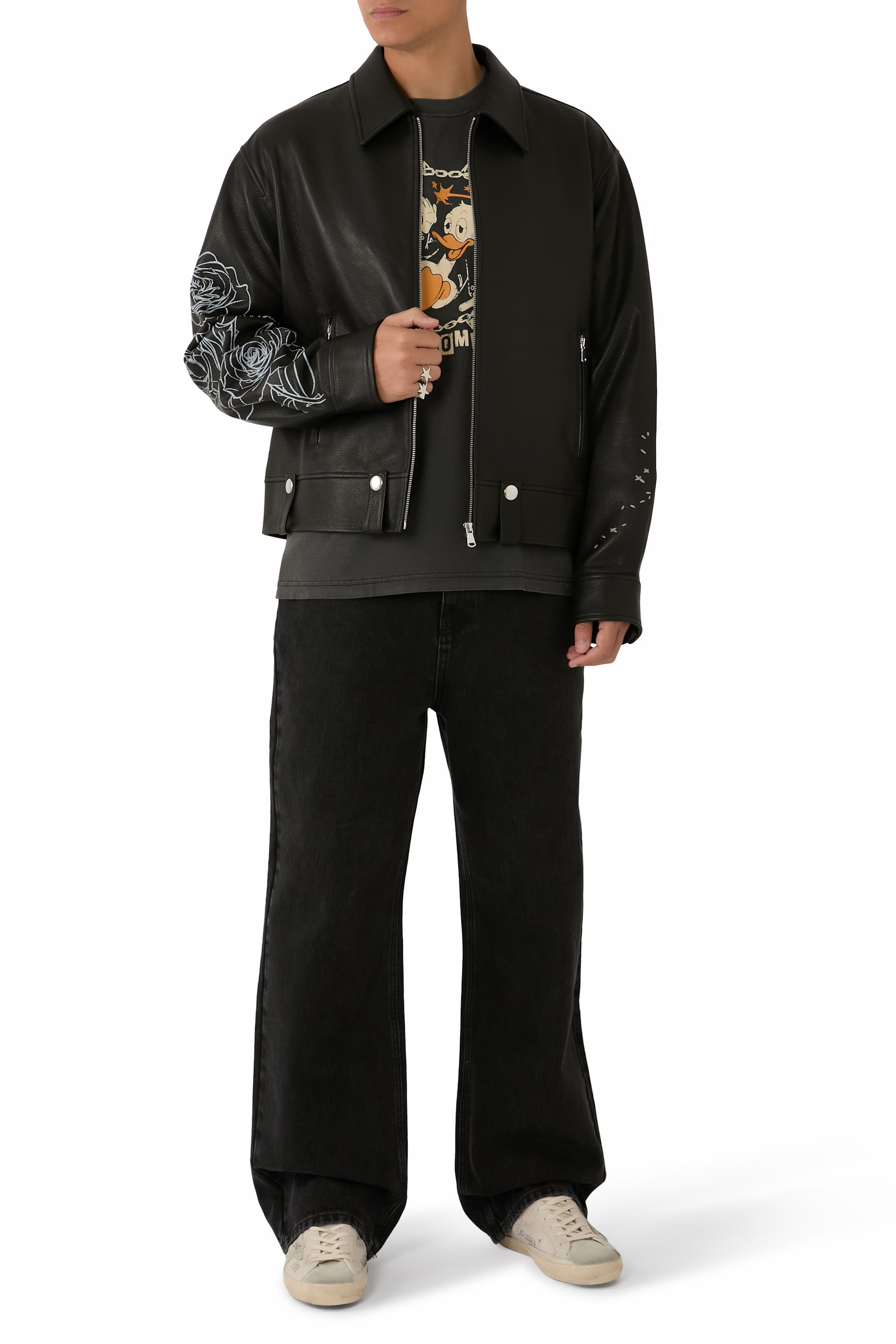 Roses Leather Blouson 